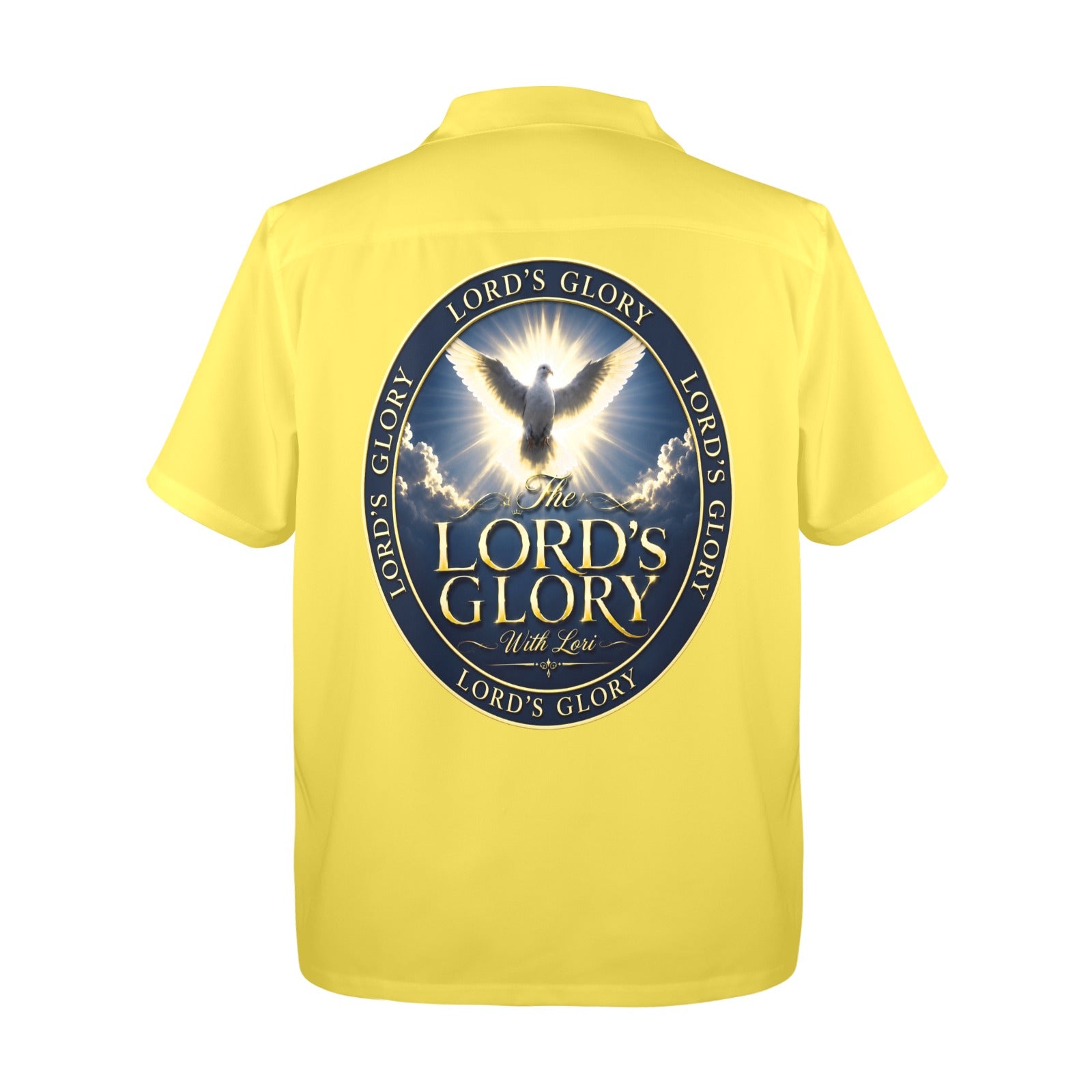 Lords Glory with Lori Men's All Over Print Hawaiian Shirt Made In USA Ships to USA Only