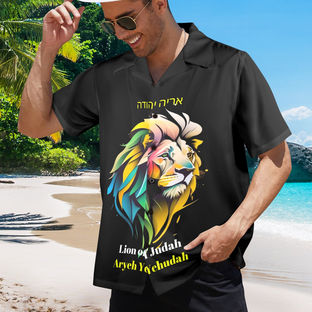 LION of Judah Men's All Over Print Shirt Made In USA Ships to USA Only