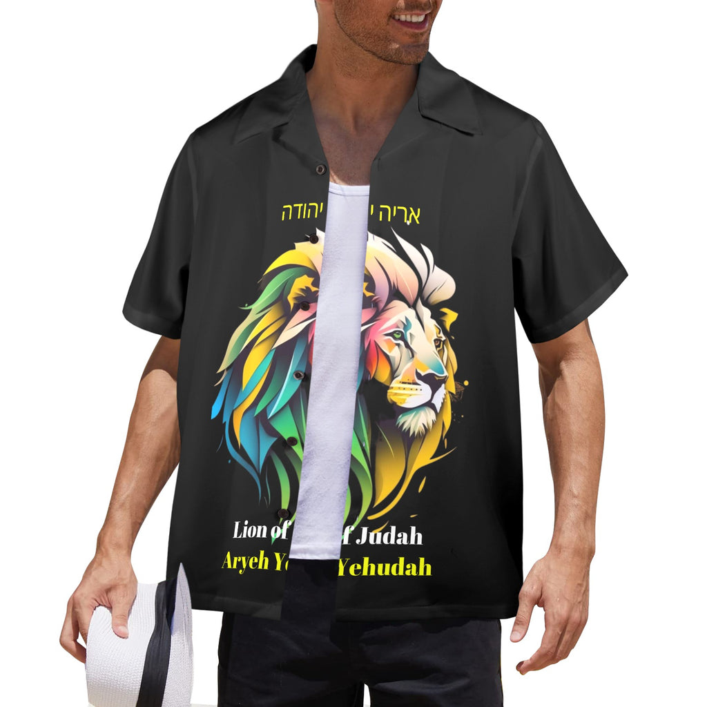 LION of Judah Men's All Over Print Shirt Made In USA Ships to USA Only