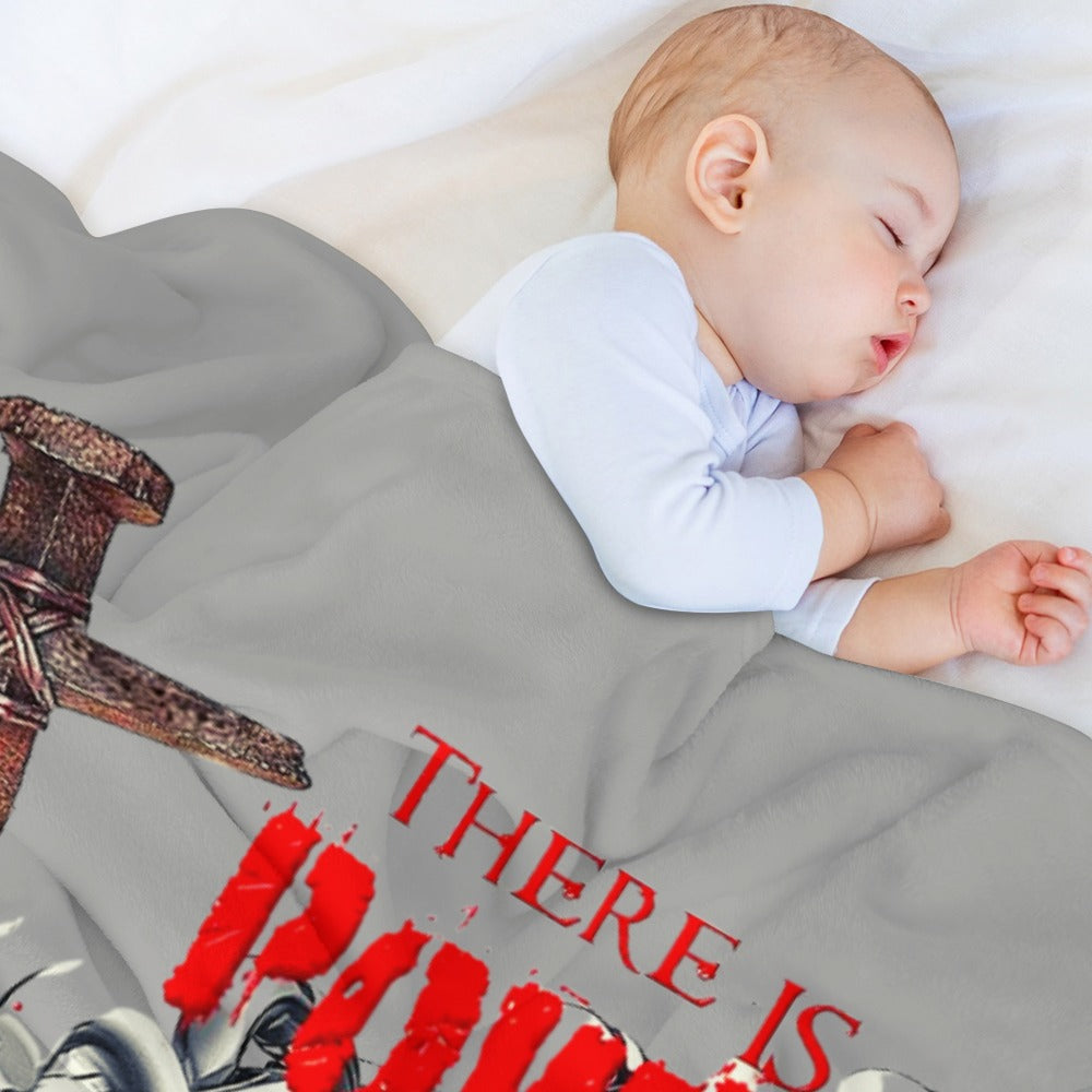 There's Power in the Blood of Jesus Custom super soft blanket Made in USA