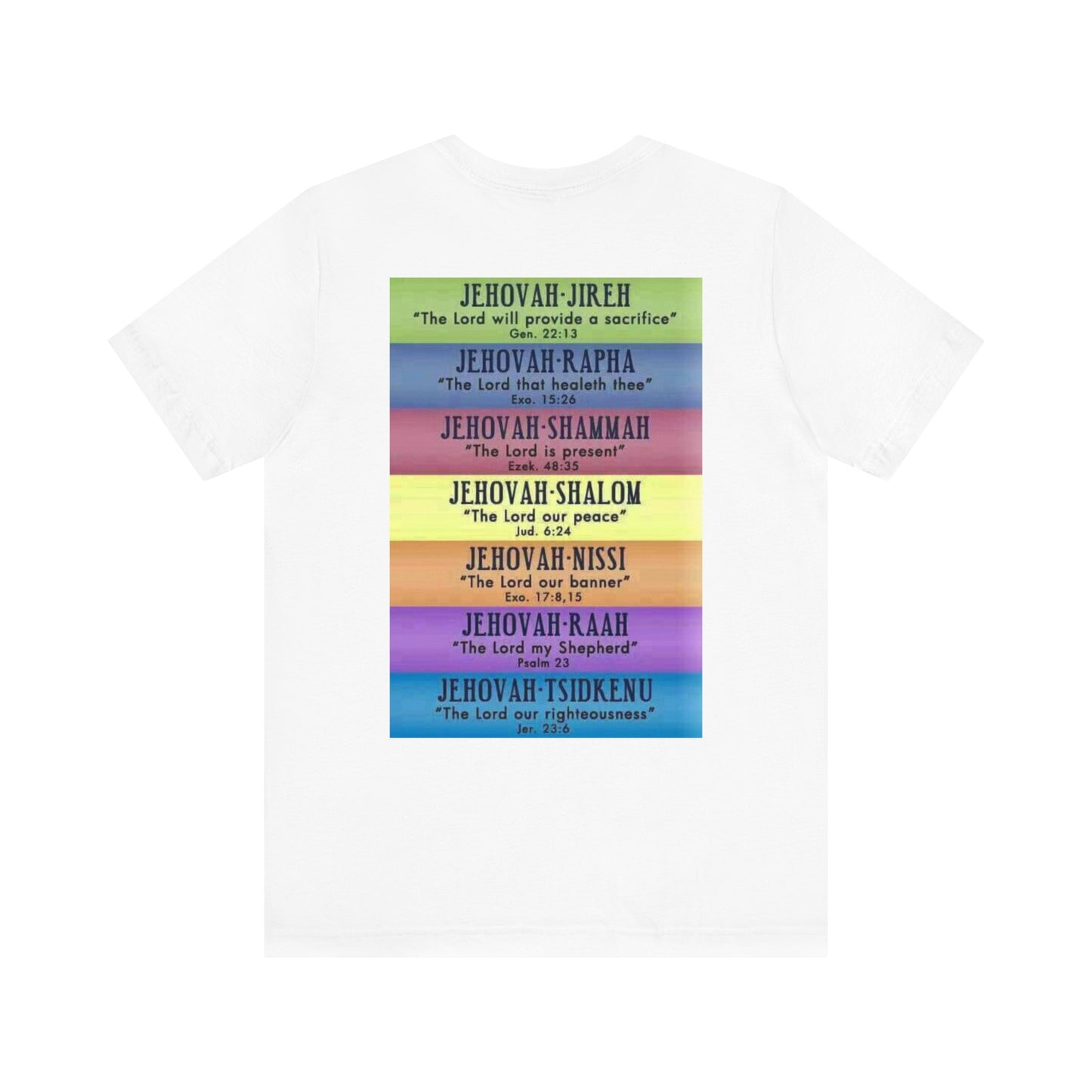 JEHOVAH's  names - Many Colors Unisex Jersey Short Sleeve Tee