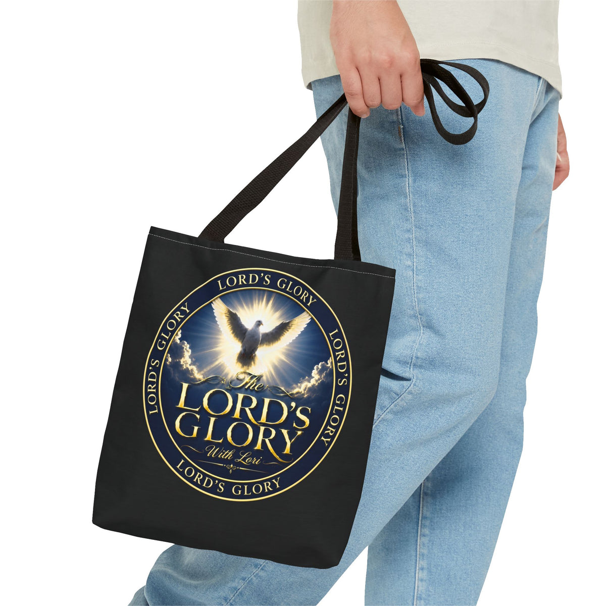 Tote Bag — "The Lord's Glory with Lori" Christian Dove Tote (Faith-Inspired Church Bag)