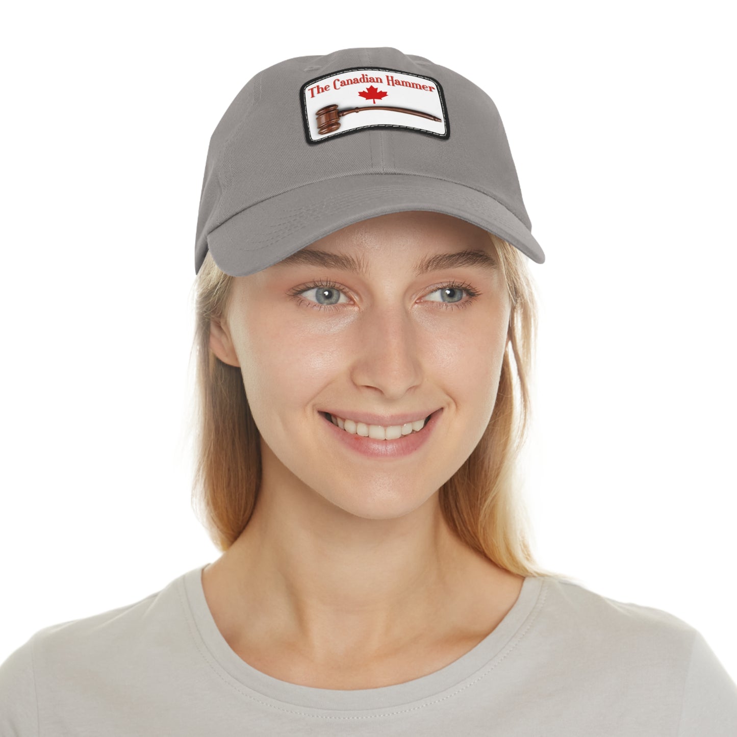 The Canadian Hammer / Barry Wunsch / #TheCanadianHammer Mom and Dad Hat with Leather Patch (Rectangle)