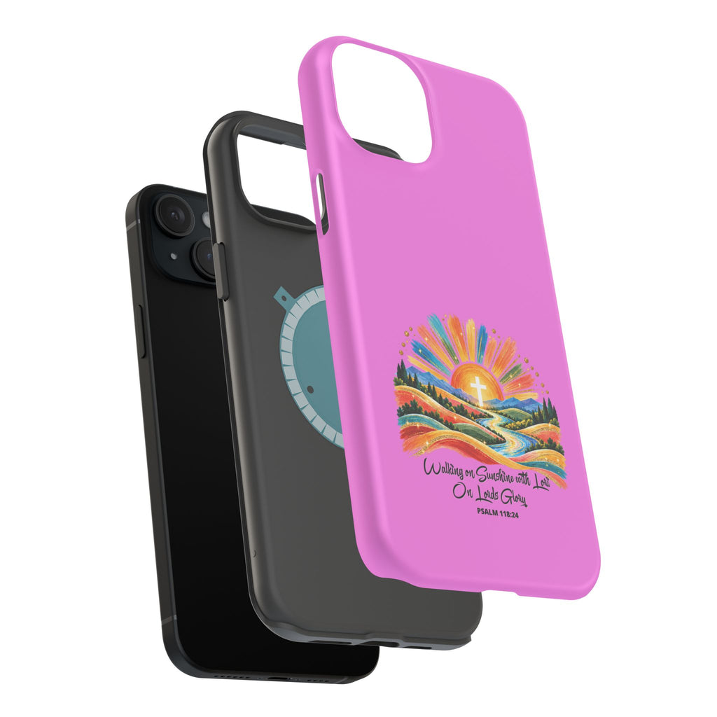 Magnetic Phone Case – “Walking on Sunshine with Lords Glory” Sunrise Design
