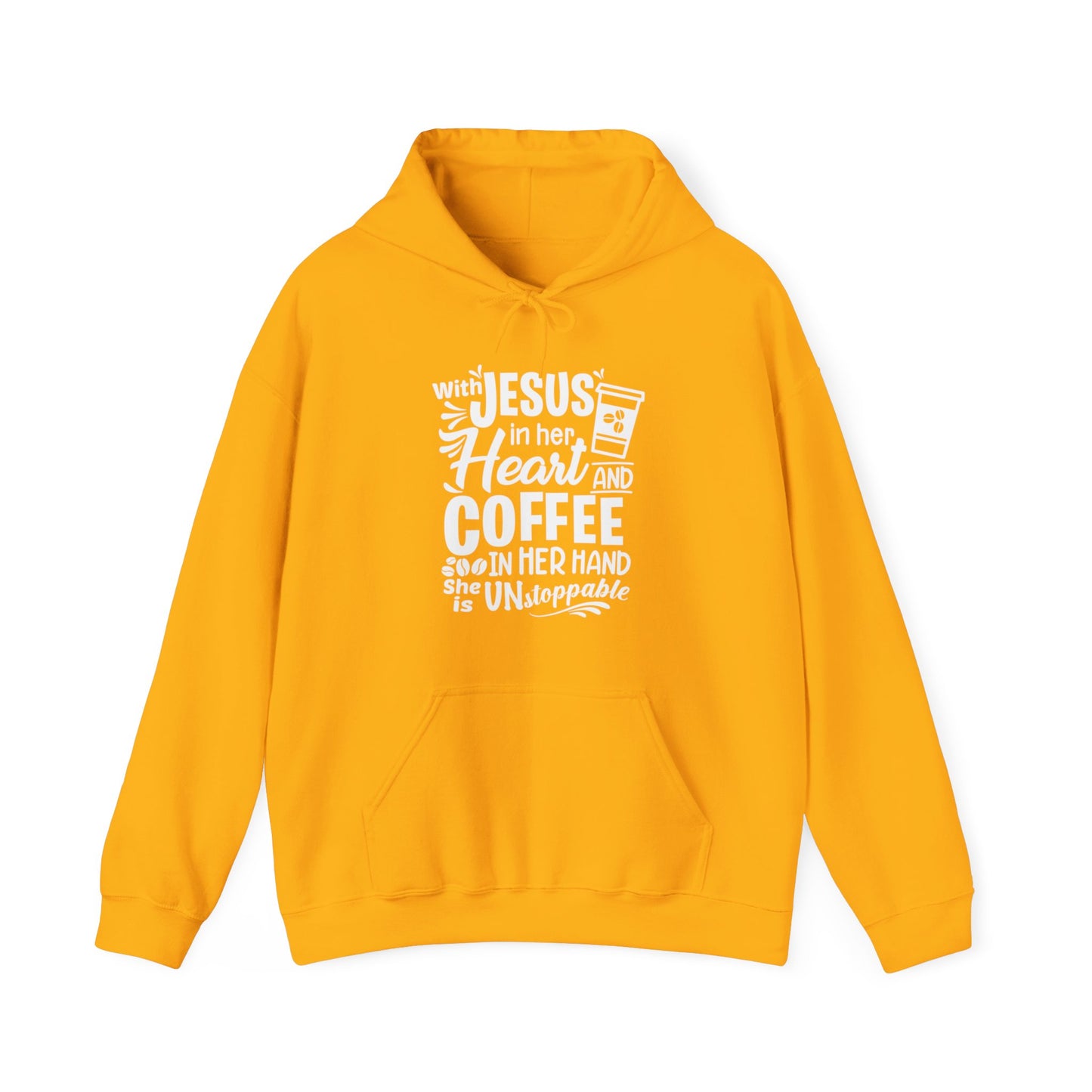 JESUS and Coffee Many Colors - Unisex Heavy Blend™ Hooded Sweatshirt