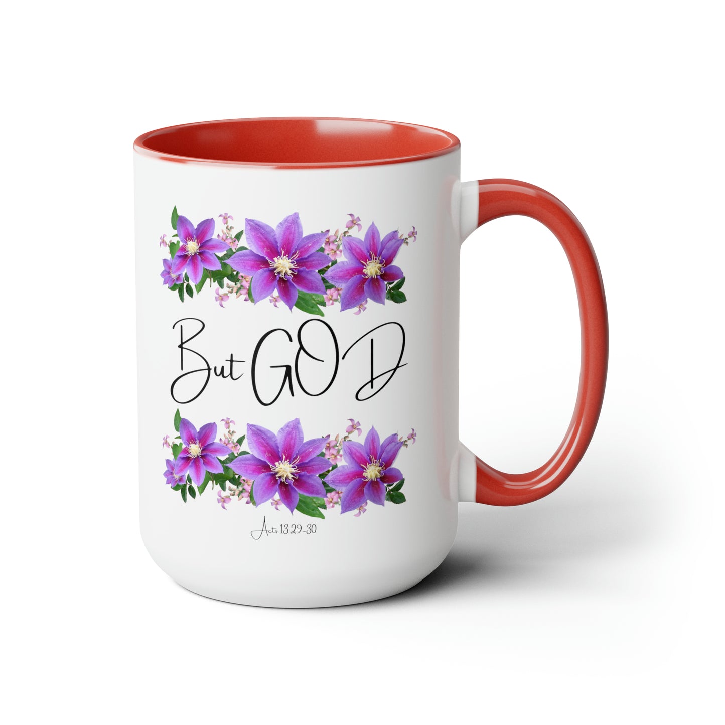 But GOD - Two-Tone Coffee Mugs, 15oz