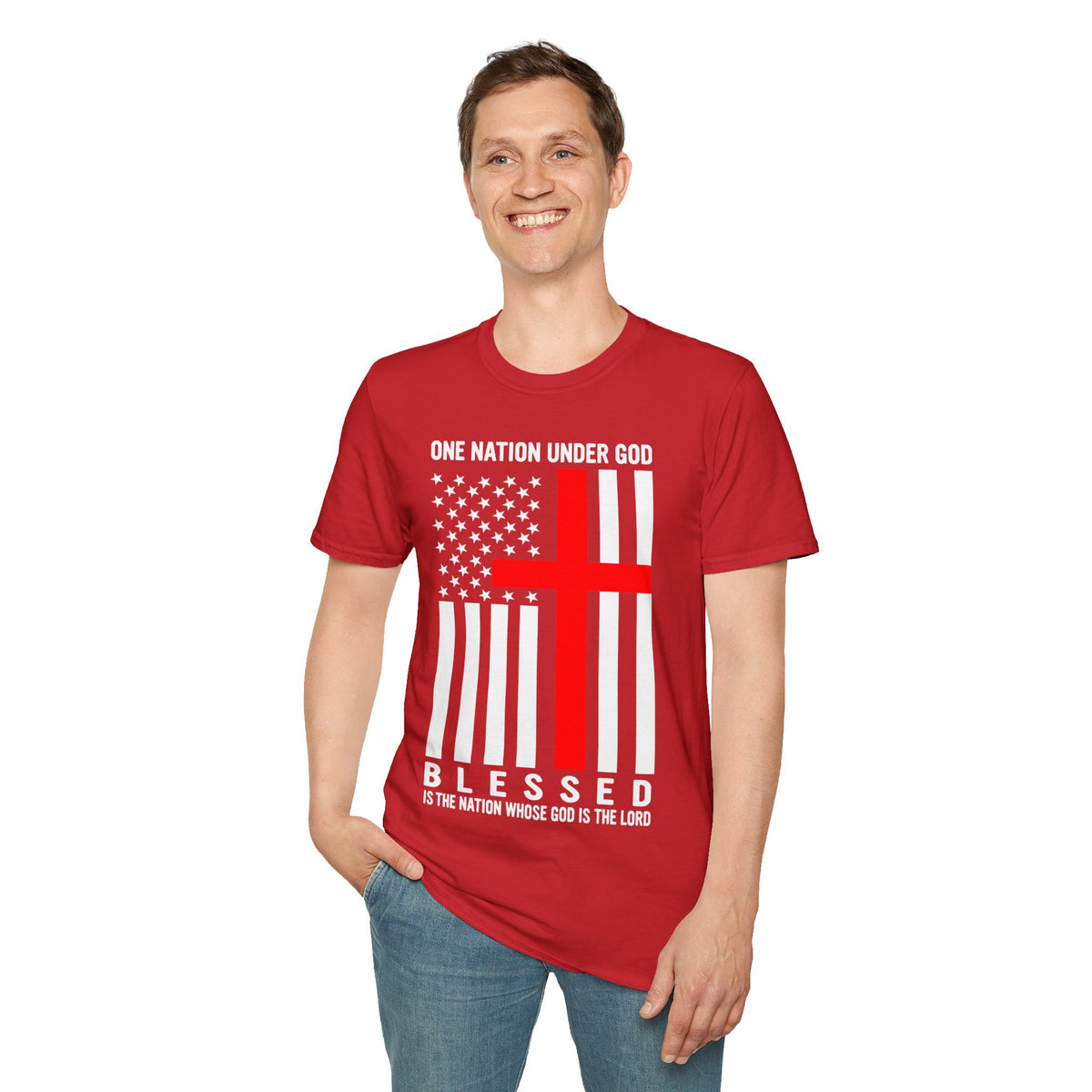 One Nation Under GOD - Mens Womans Softstyle T-Shirt