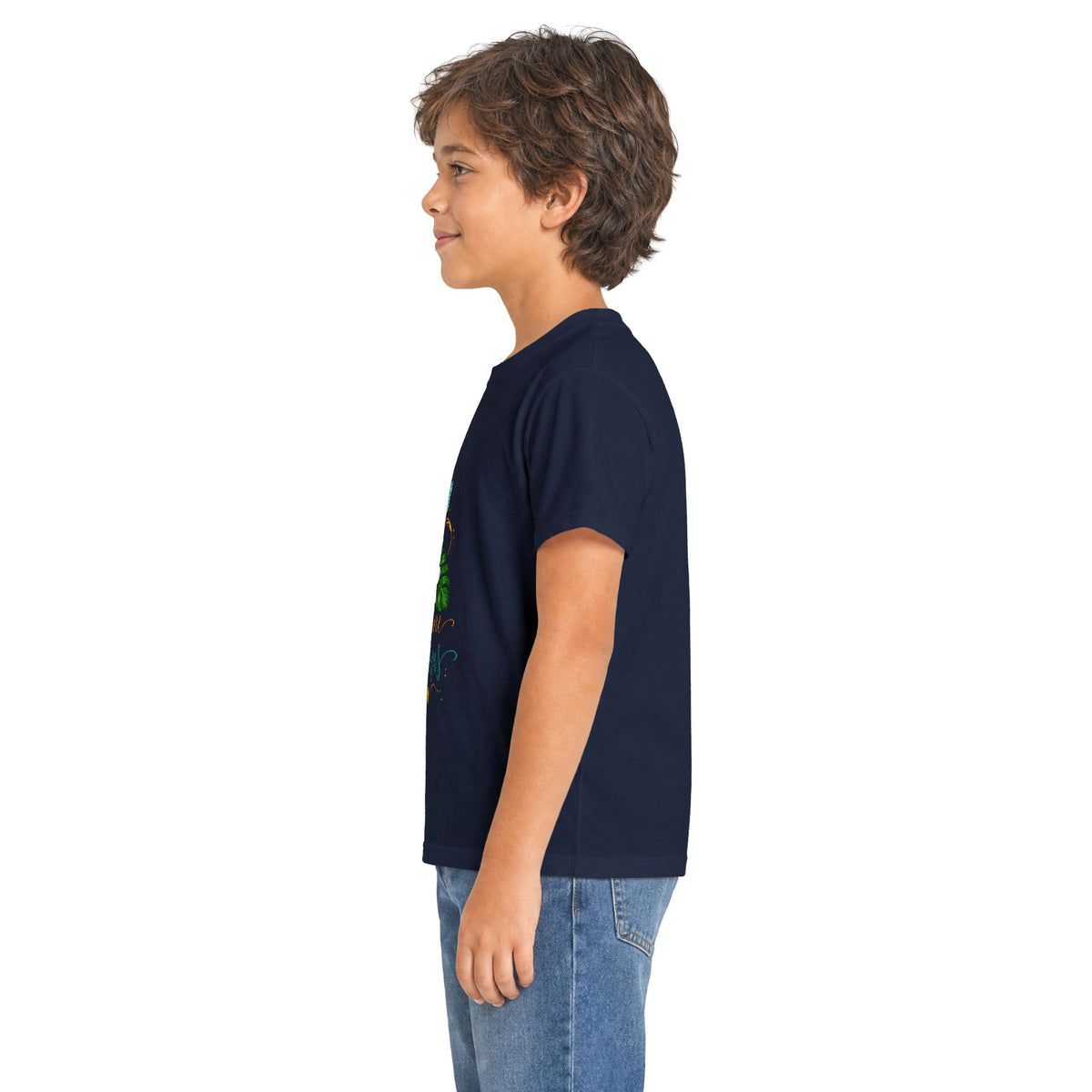 Kids Tee — Sunshine & Jesus Floral Cross Christian Graphic