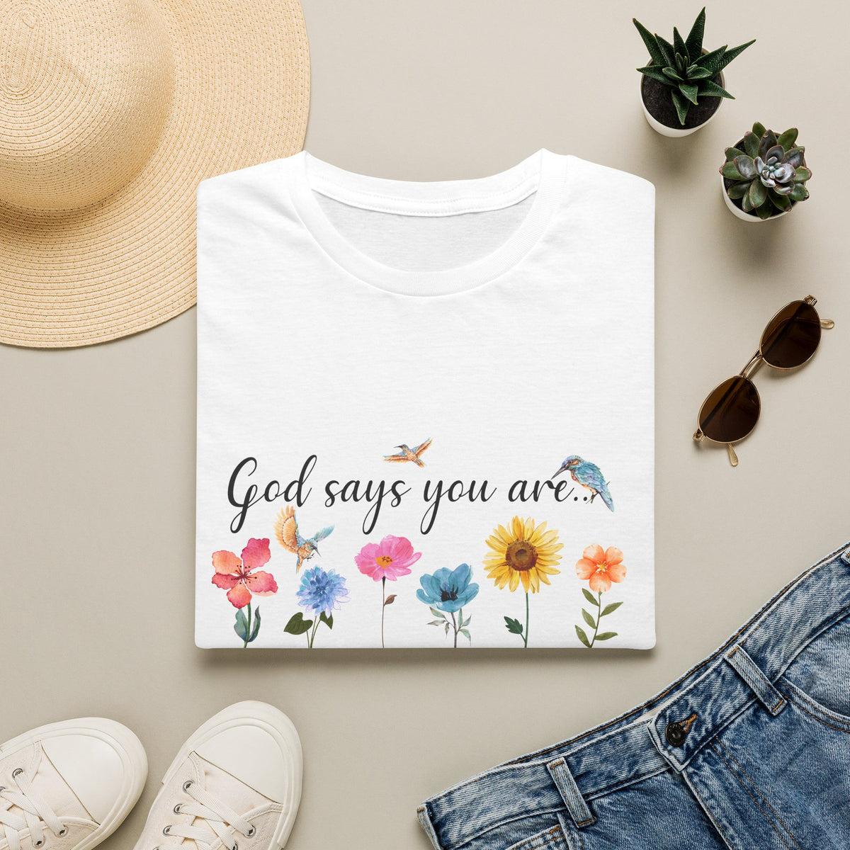 God Says You Are Loved Wildflower T-Shirt
