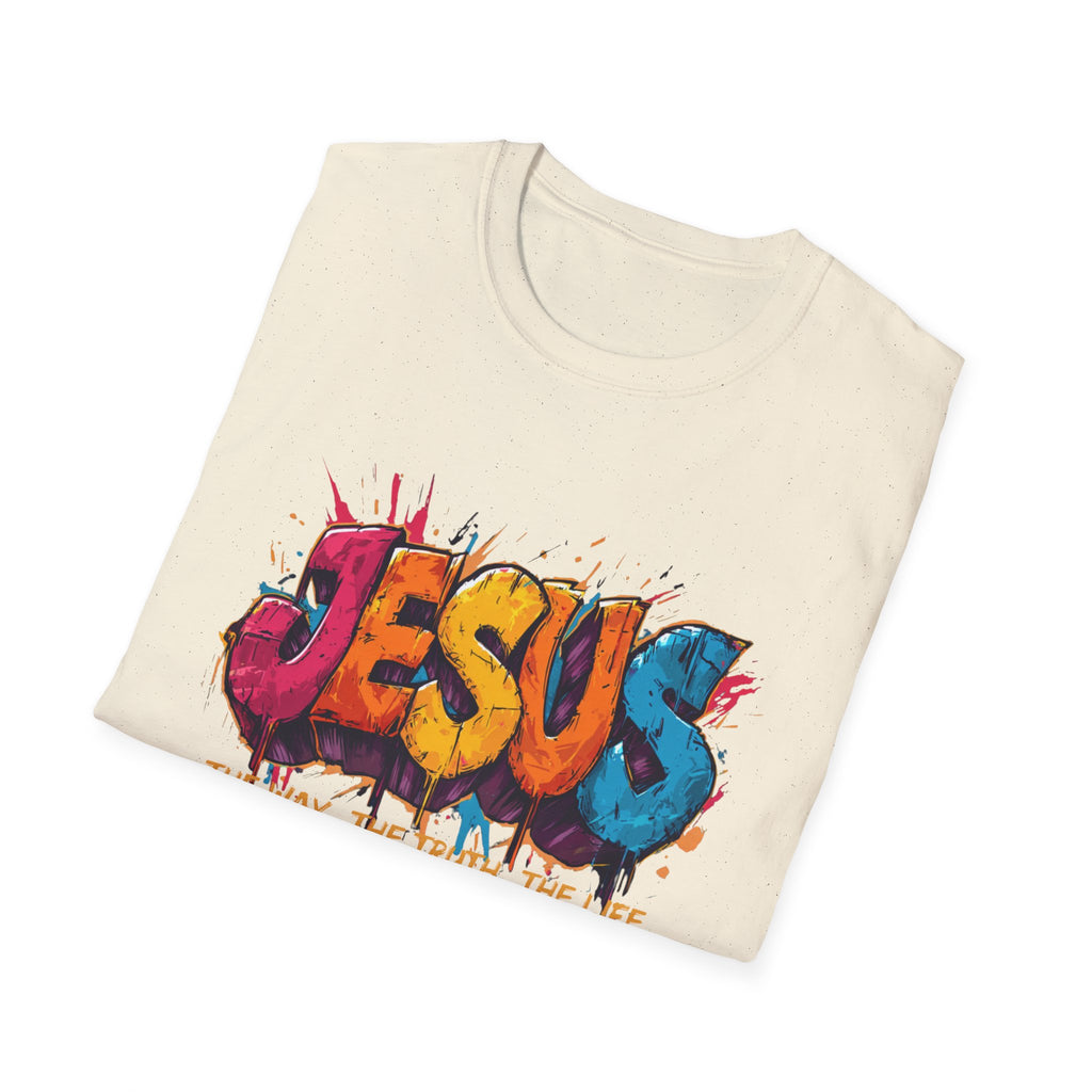 JESUS  Splash T-Shirt | Colorful Street Art Christian Tee