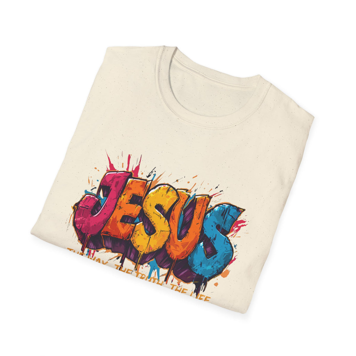 JESUS  Splash T-Shirt | Colorful Street Art Christian Tee