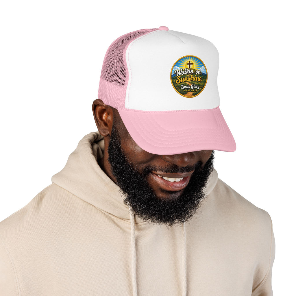 Walkin' on Sunshine Trucker Hat — 'Lord's Glory with Lori' Christian Mesh Cap