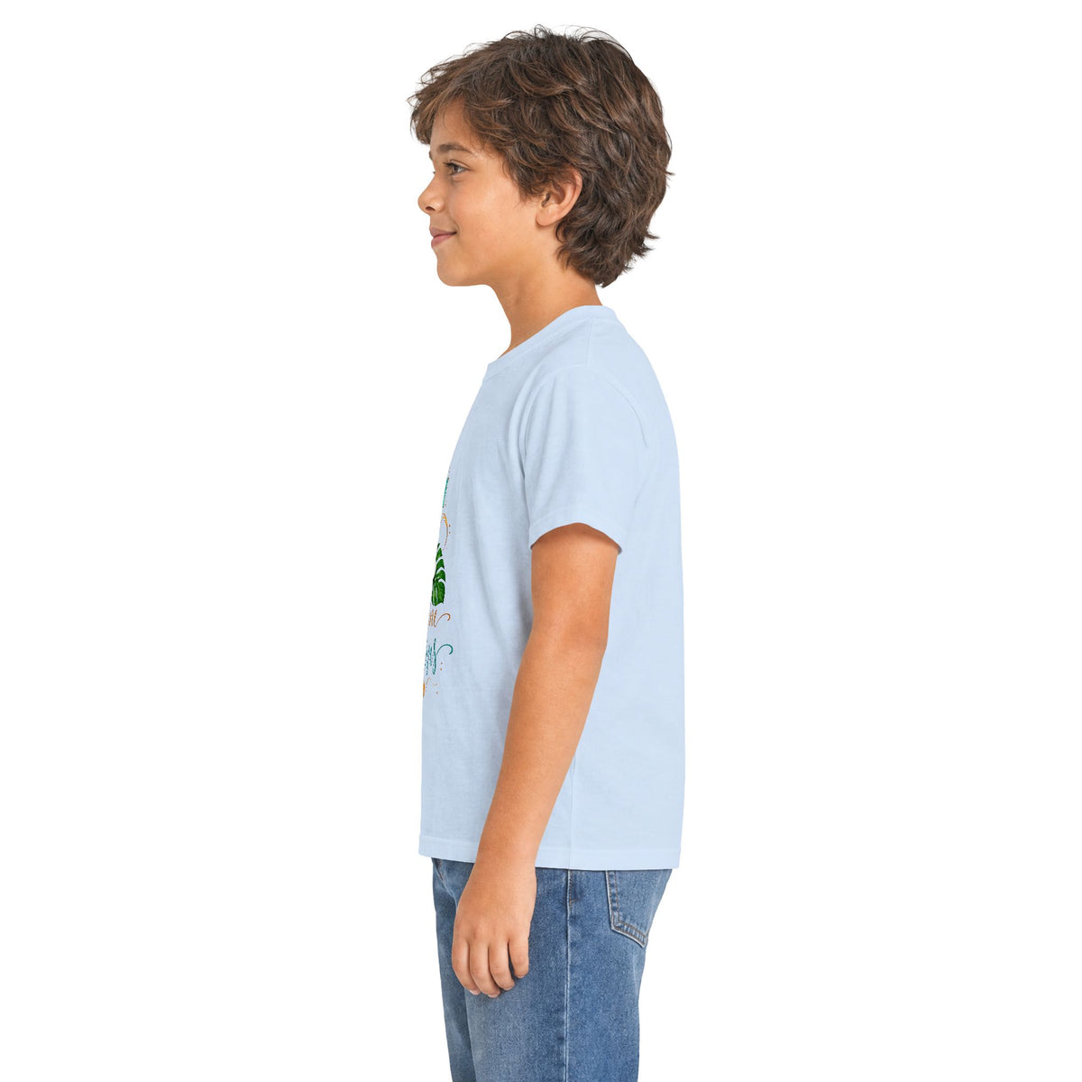 Kids Tee — Sunshine & Jesus Floral Cross Christian Graphic