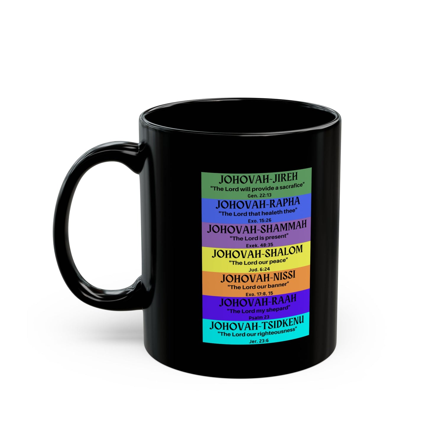 Names of the LORD - Black Mug 15oz