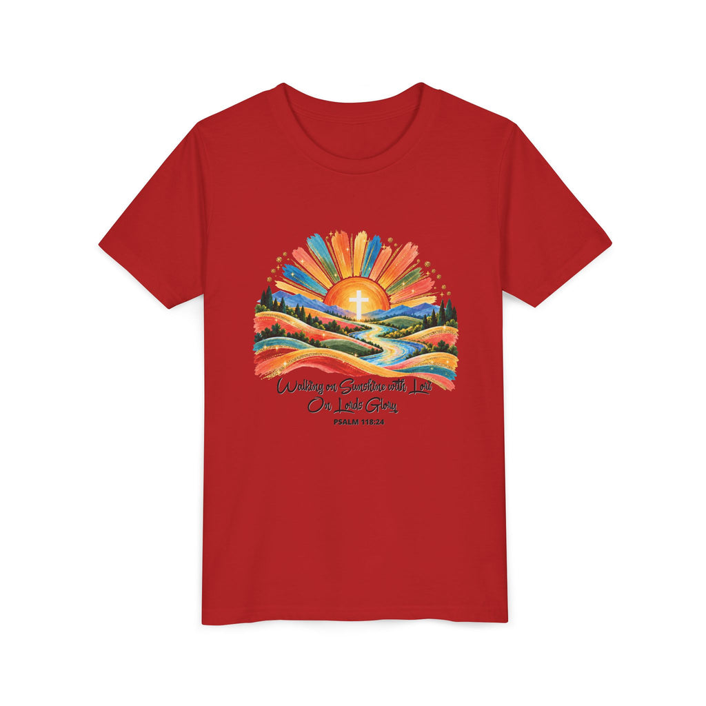 Youth Short Sleeve Tee – Walking On Sunshine with Lords Glory Design