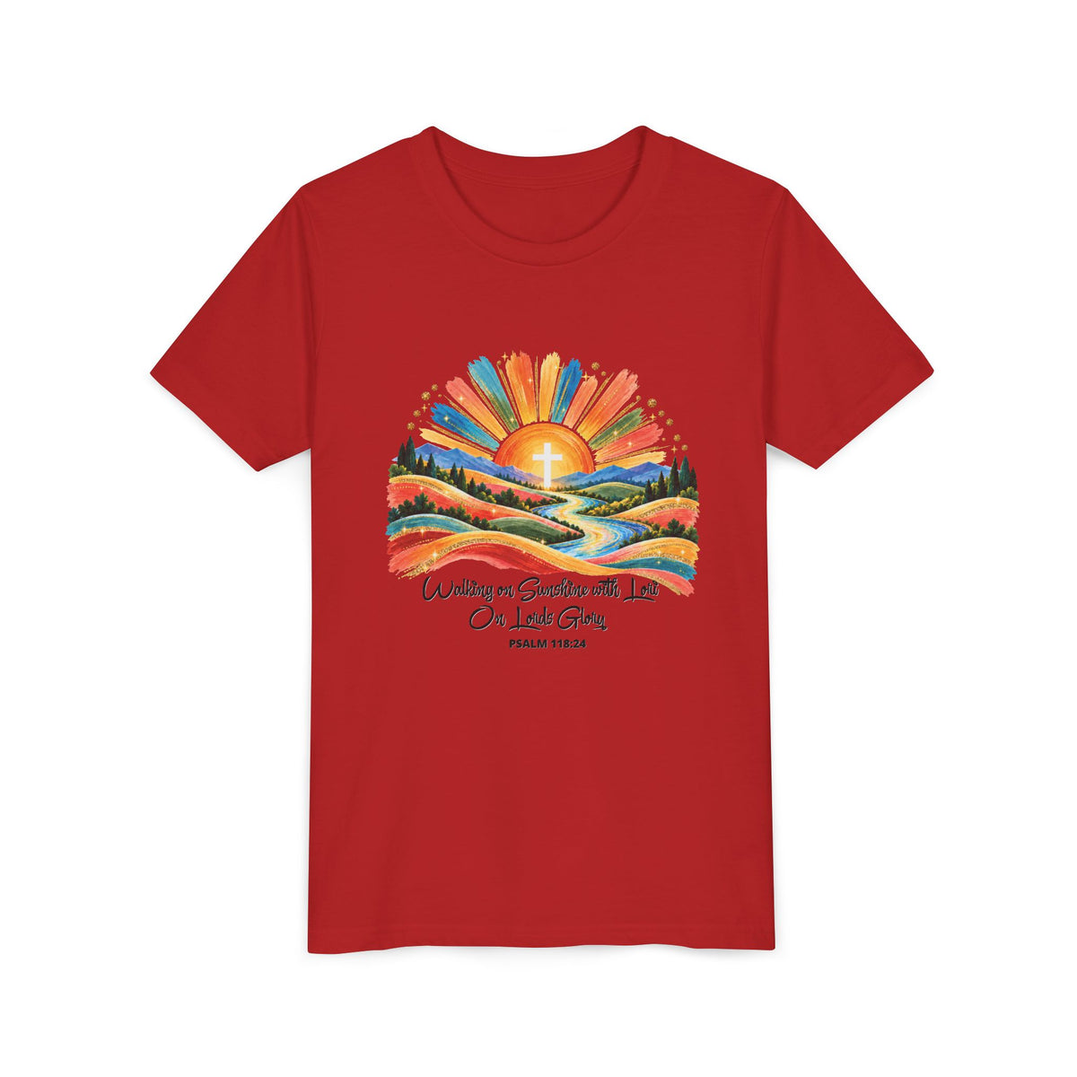 Youth Short Sleeve Tee – Walking On Sunshine with Lords Glory Design