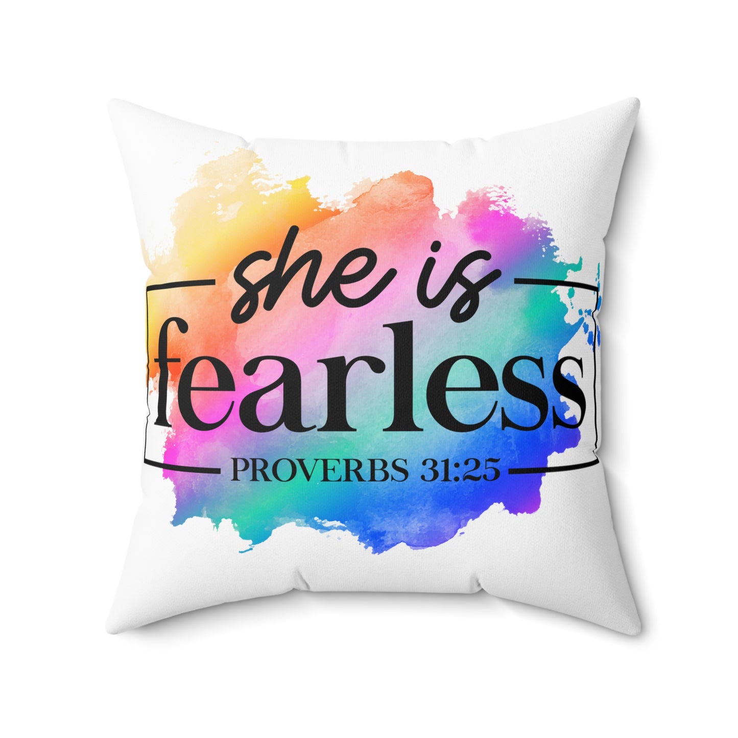 SHE is STRONG FEARLESS  - Spun Polyester Square Pillow