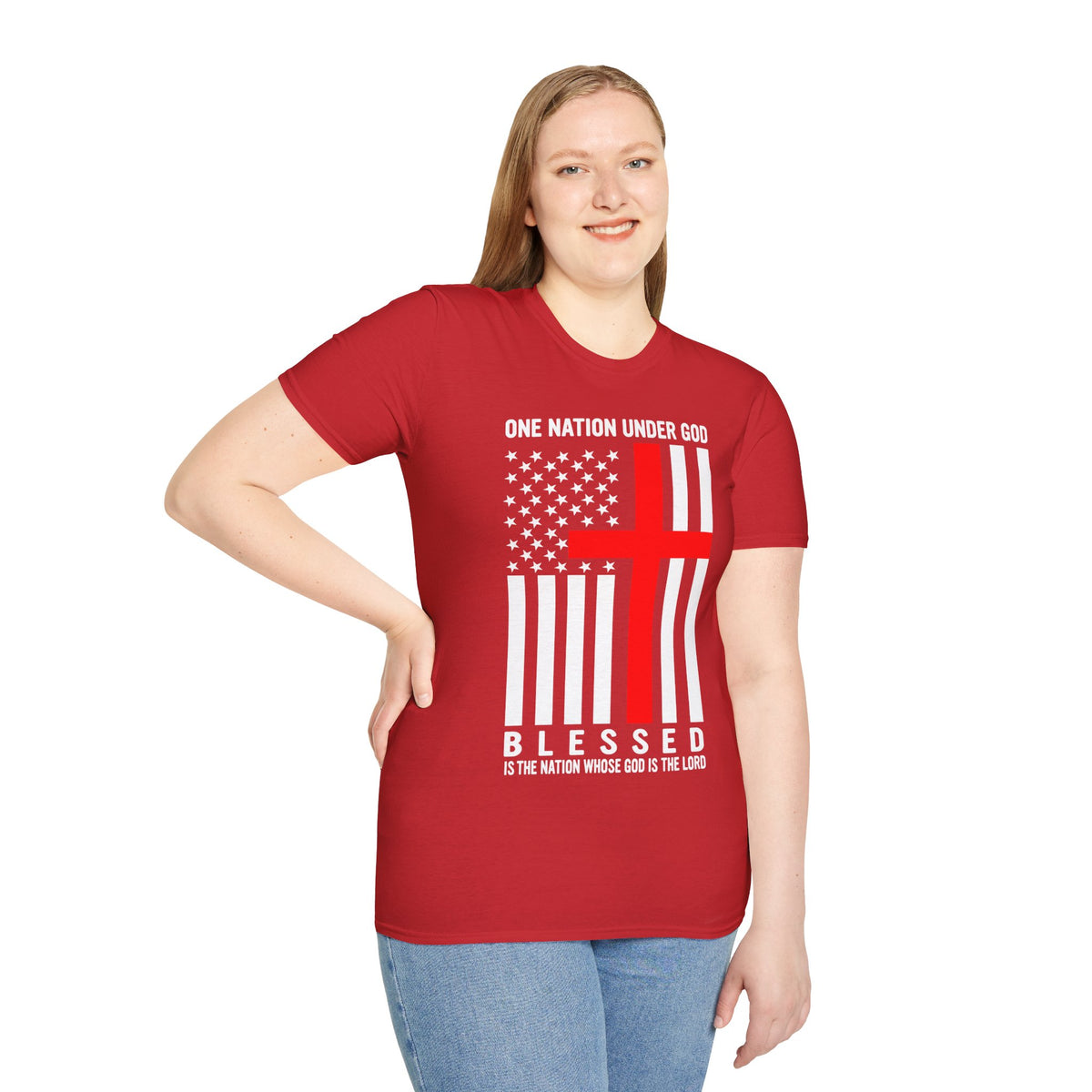 One Nation Under GOD - Mens Womans Softstyle T-Shirt