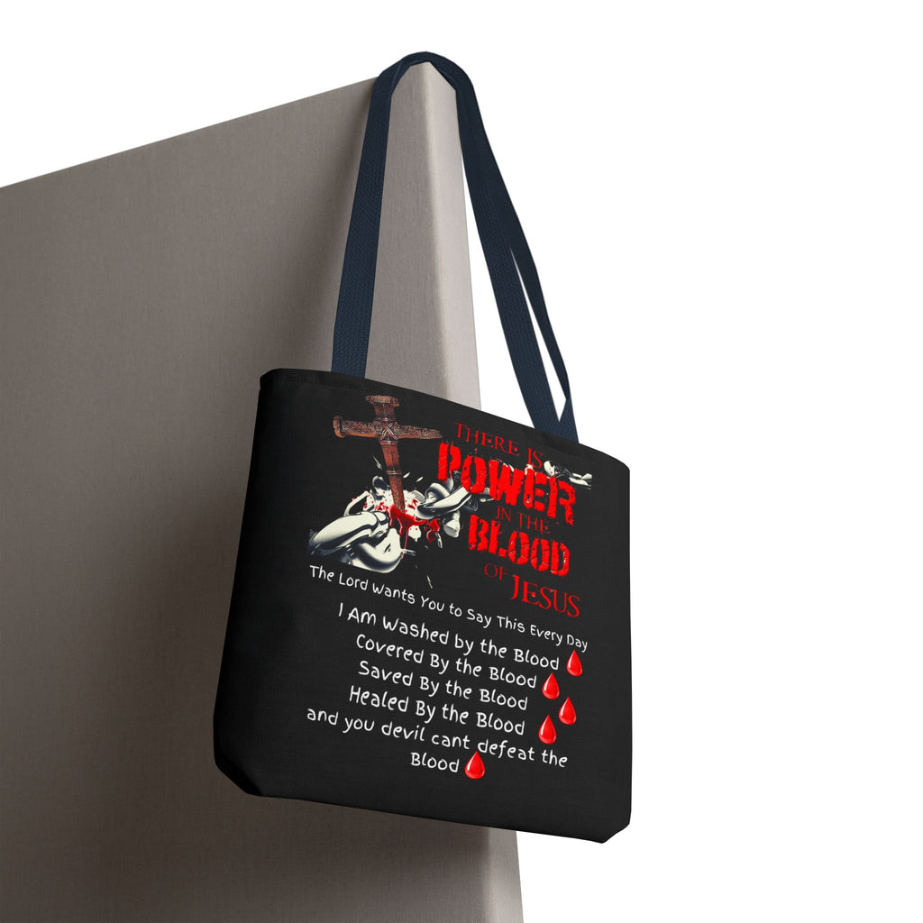 Tote — "The Power of the Blood of Jesus" Inspirational Christian Tote Bag