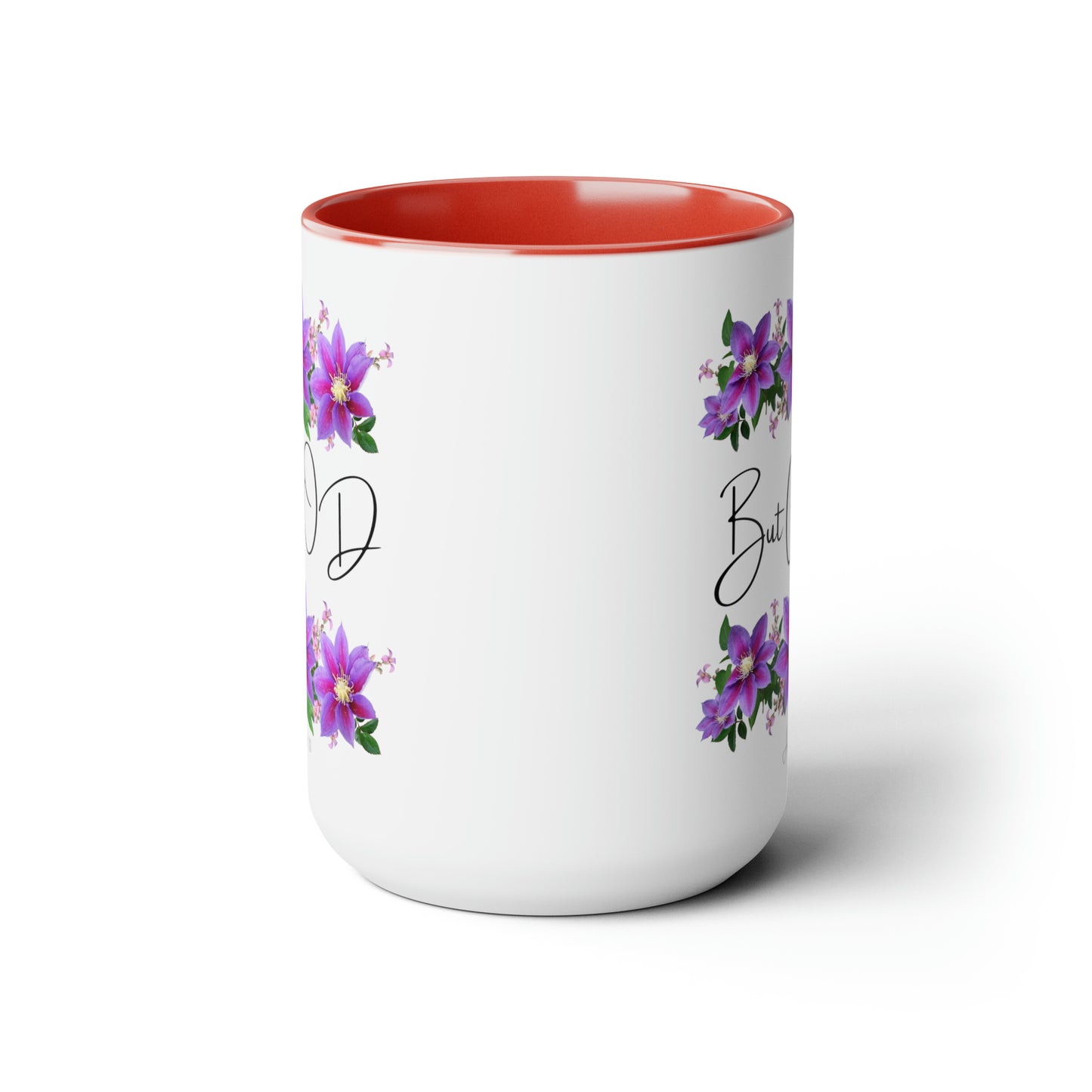 But GOD - Two-Tone Coffee Mugs, 15oz