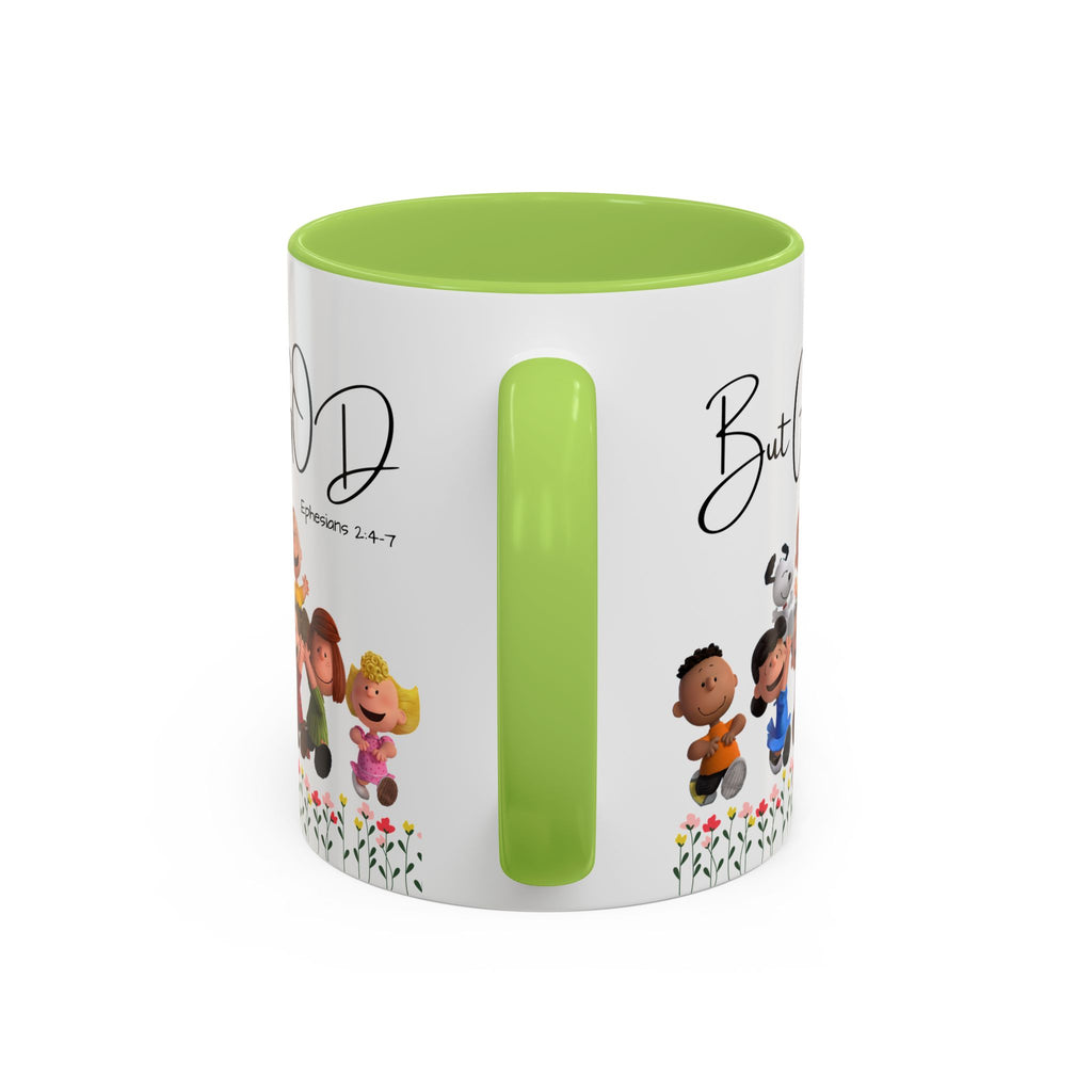 But God Scripture Coffee Mug — Genesis 50:20 Inspirational Heart Accent Mug (11/15oz)
