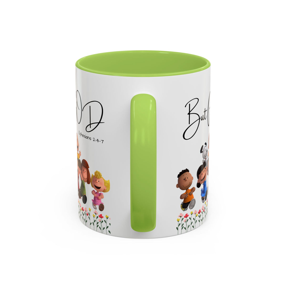 But God Scripture Coffee Mug — Genesis 50:20 Inspirational Heart Accent Mug (11/15oz)