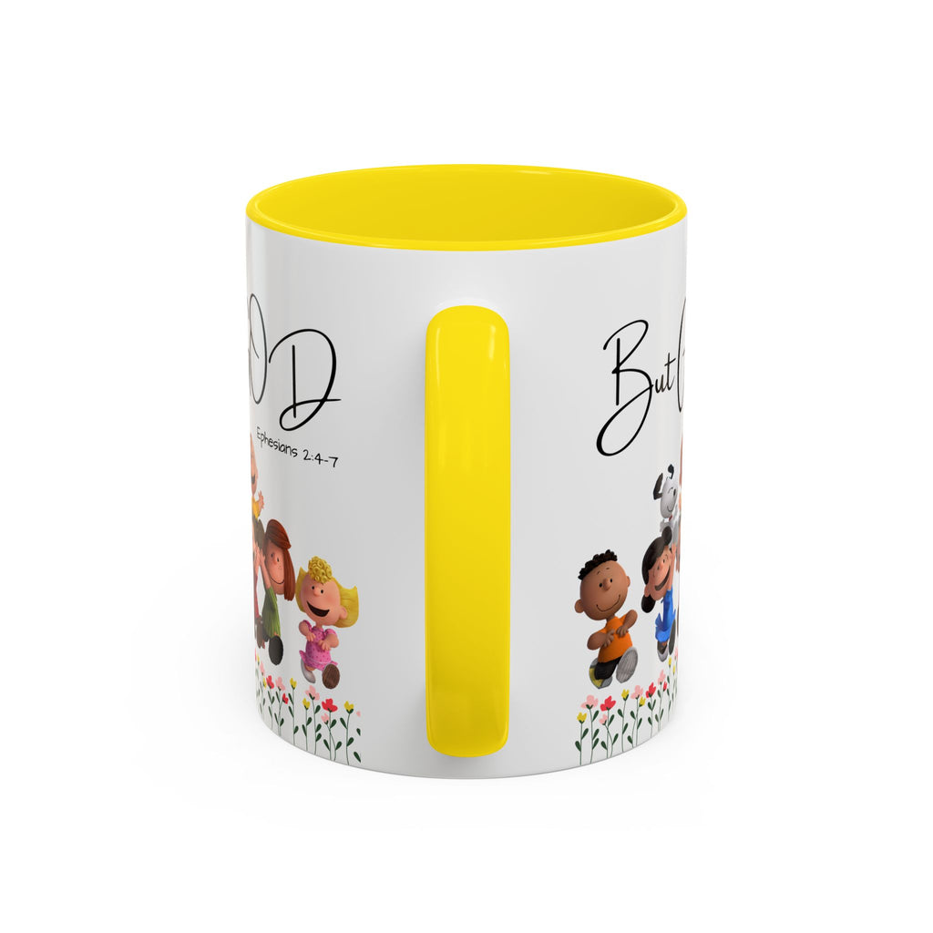 But God Scripture Coffee Mug — Genesis 50:20 Inspirational Heart Accent Mug (11/15oz)