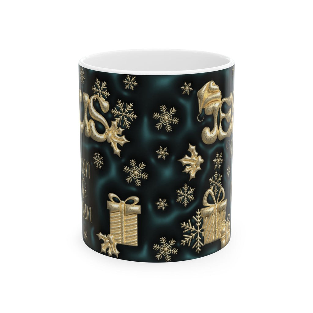 Festive Holiday Ceramic Mug | Christmas Coffee Cup, Gift for Him/Her, Seasonal Drinkware, Holiday Present, Merry X-Mas Decor