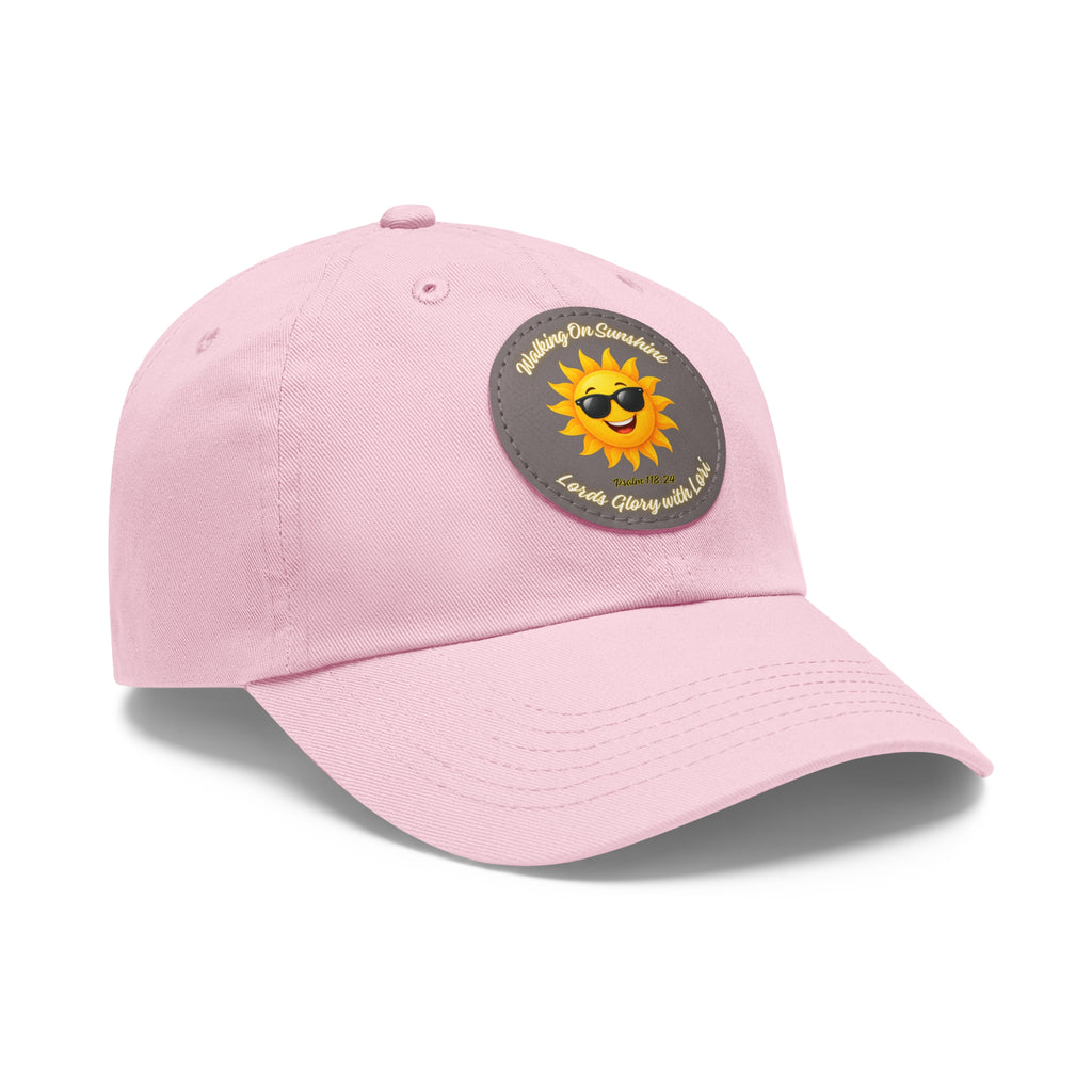 Sunshine Smiles Dad Hat — Round Leather Patch ‘Always Brighter’