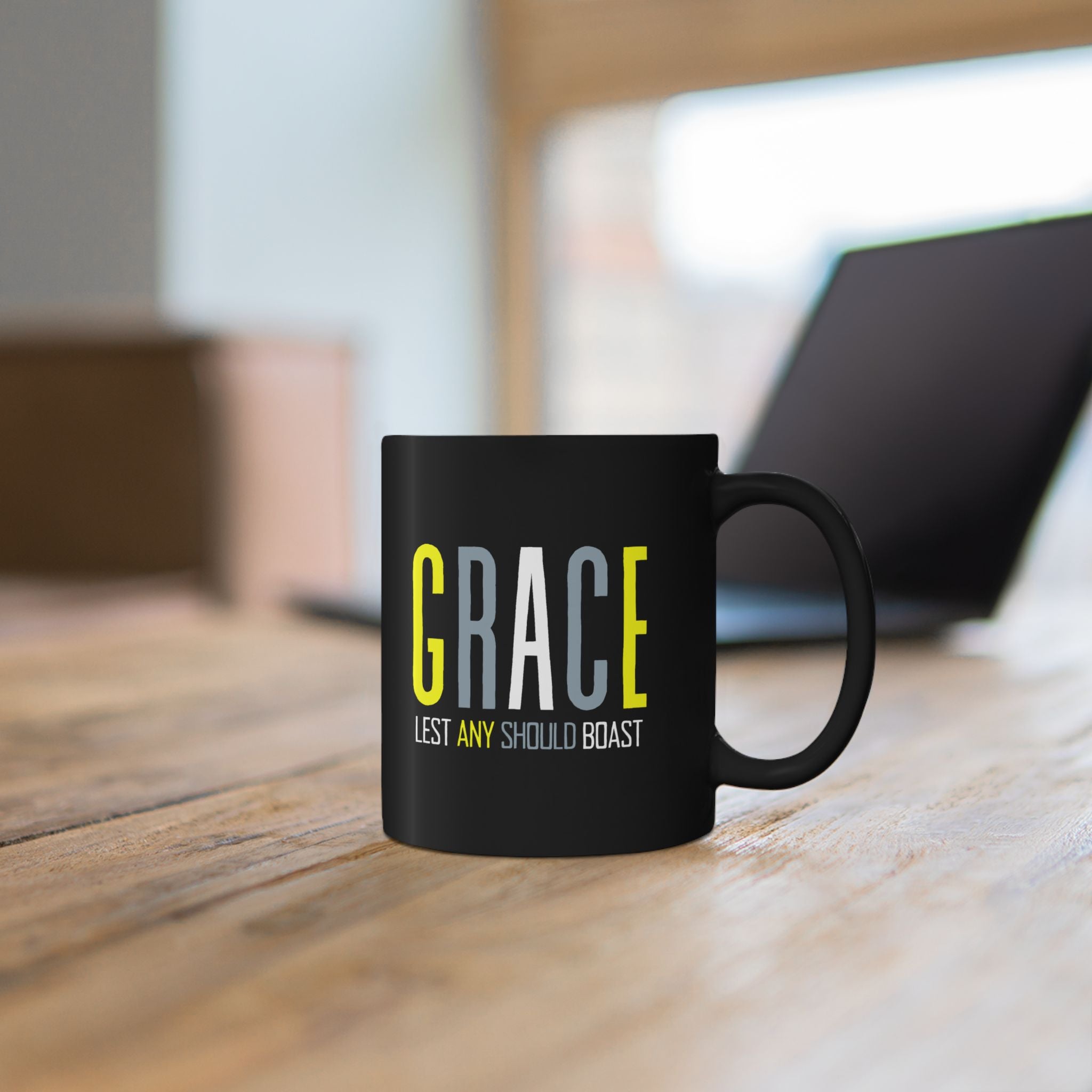Christian Grace Lest Any Should Boast Mug, Religious Coffee Cup, Inspirational Tea Mug, Christian Gift, Graceful Scripture Mug
