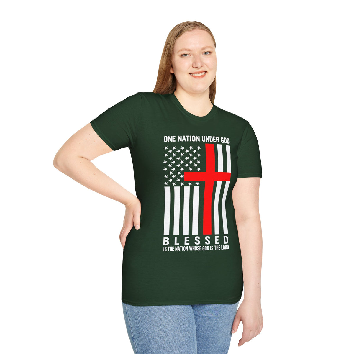 One Nation Under GOD - Mens Womans Softstyle T-Shirt