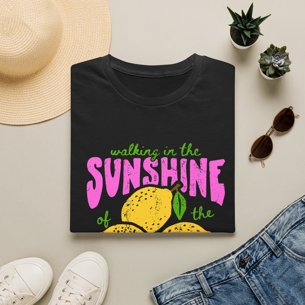 Walking on the Sunshine of the Lord T‑Shirt — Bright Lemon Faith Tee