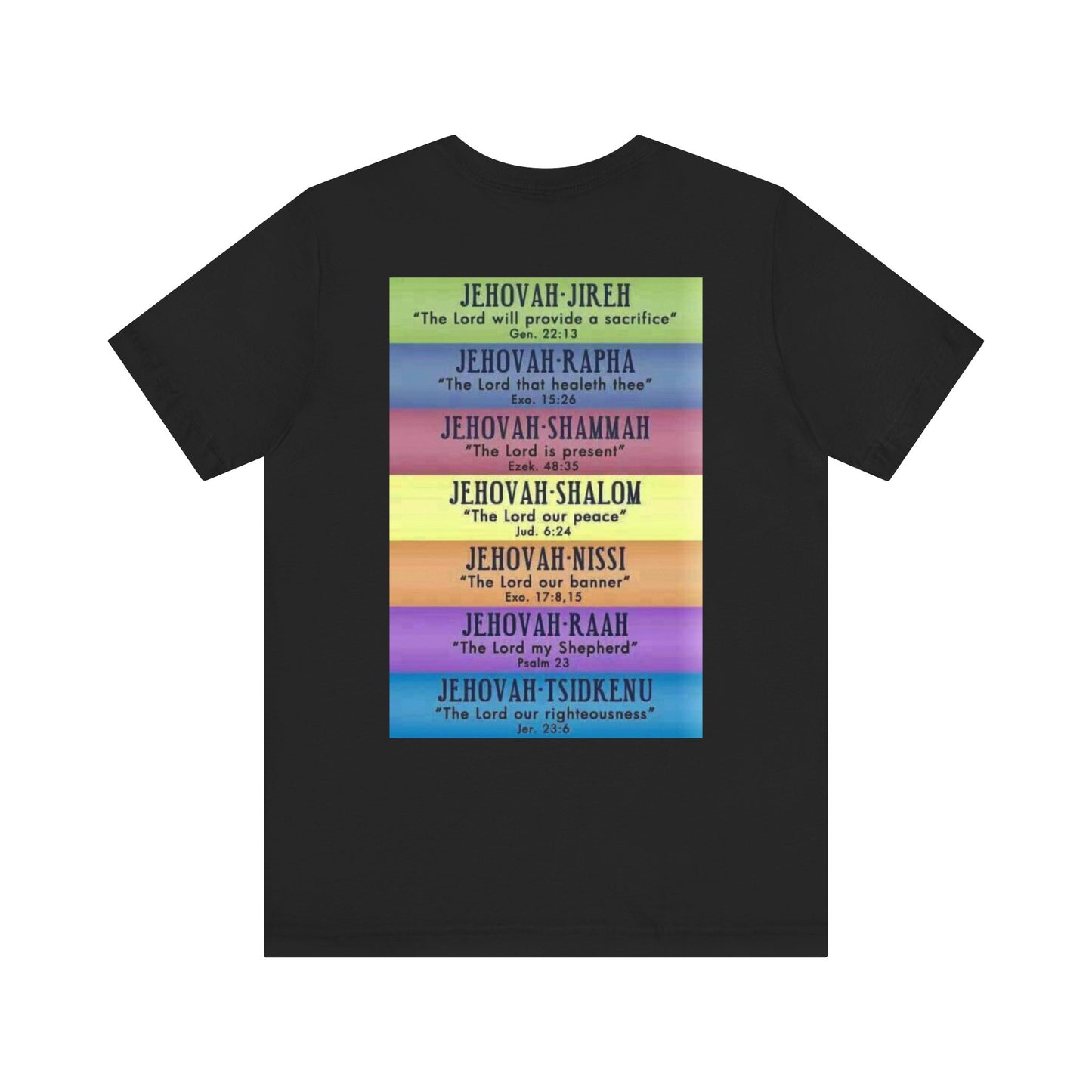 JEHOVAH's  names - Many Colors Unisex Jersey Short Sleeve Tee