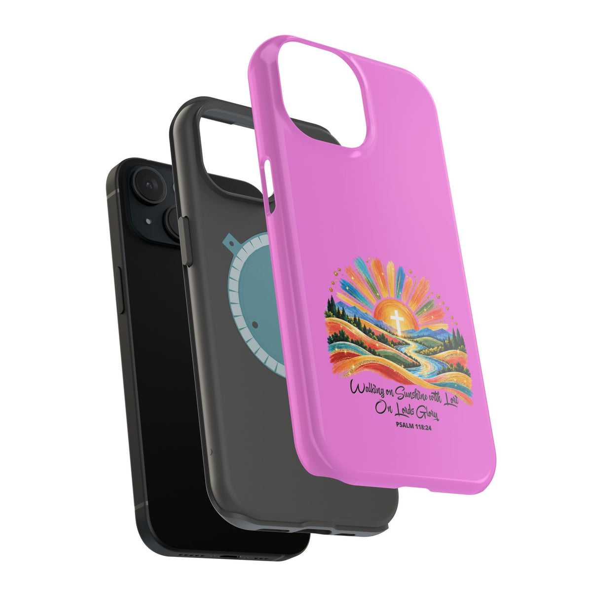 Magnetic Phone Case – “Walking on Sunshine with Lords Glory” Sunrise Design