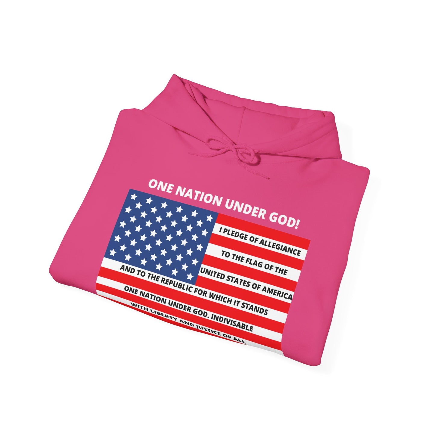 Pledge of Allegiance One Nation under GOD! Unisex Heavy Blend Hooded Sweatshirt