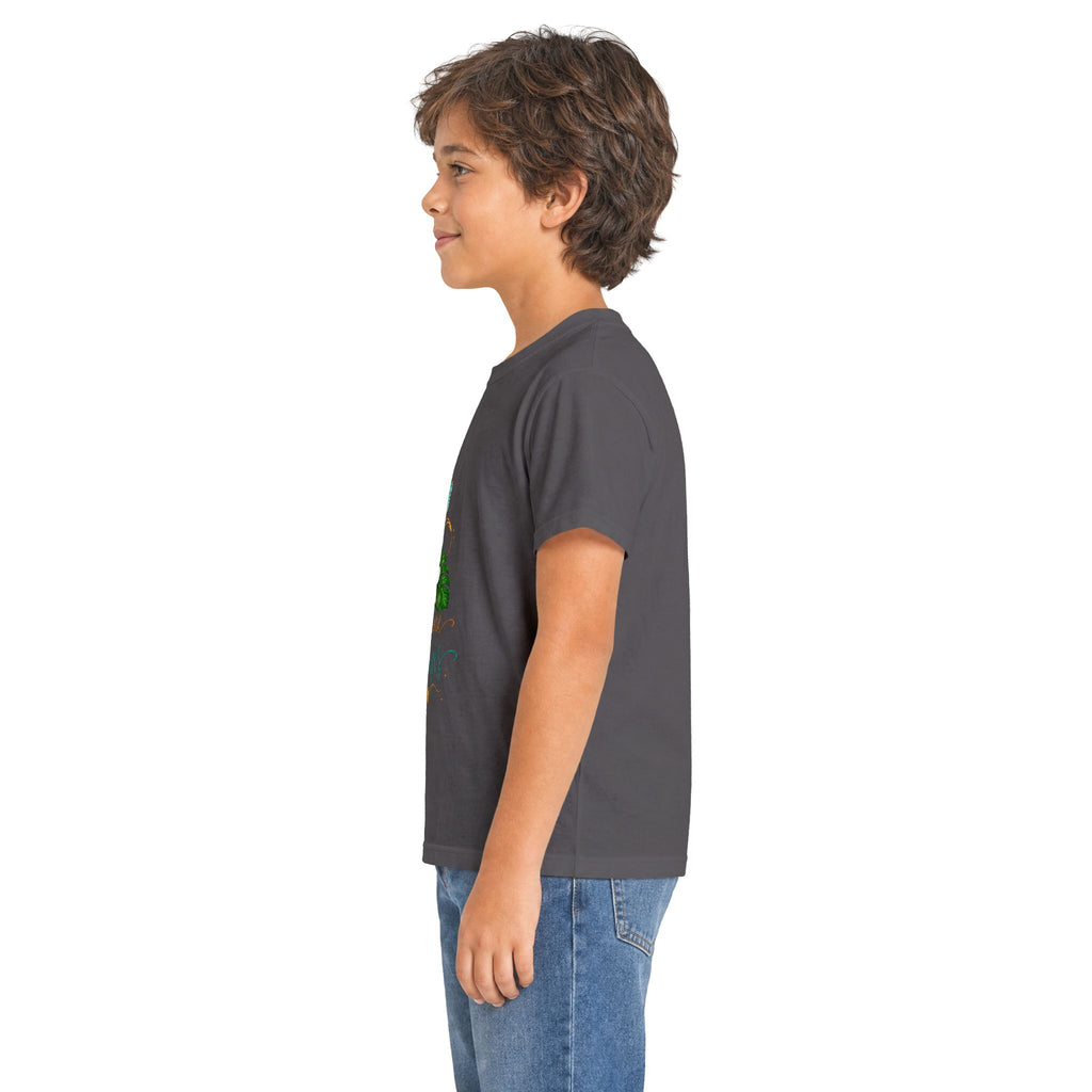 Kids Tee — Sunshine & Jesus Floral Cross Christian Graphic