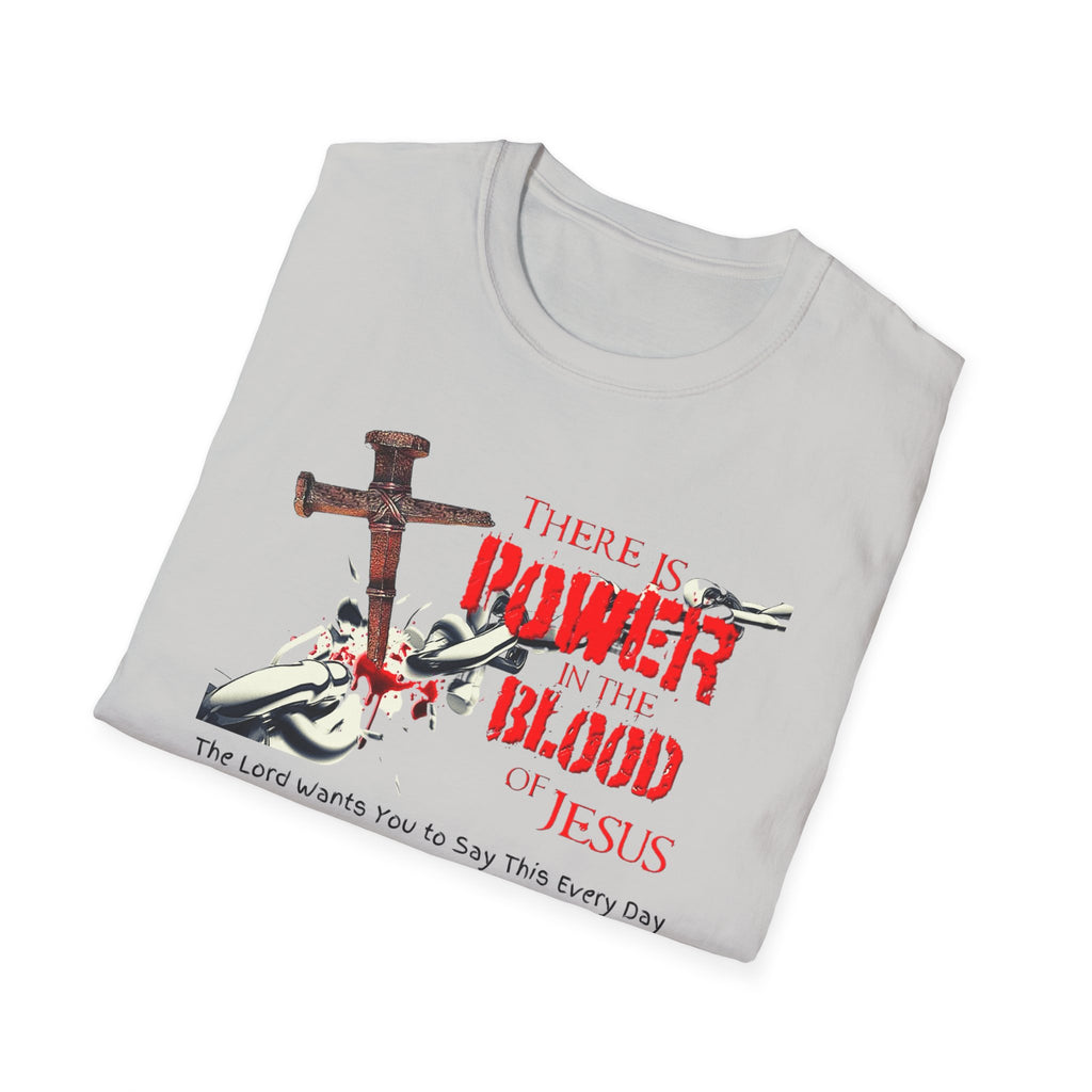 Jesus Blood Cross T-Shirt — "There Is Power In The Blood of Jesus" Christian Tee