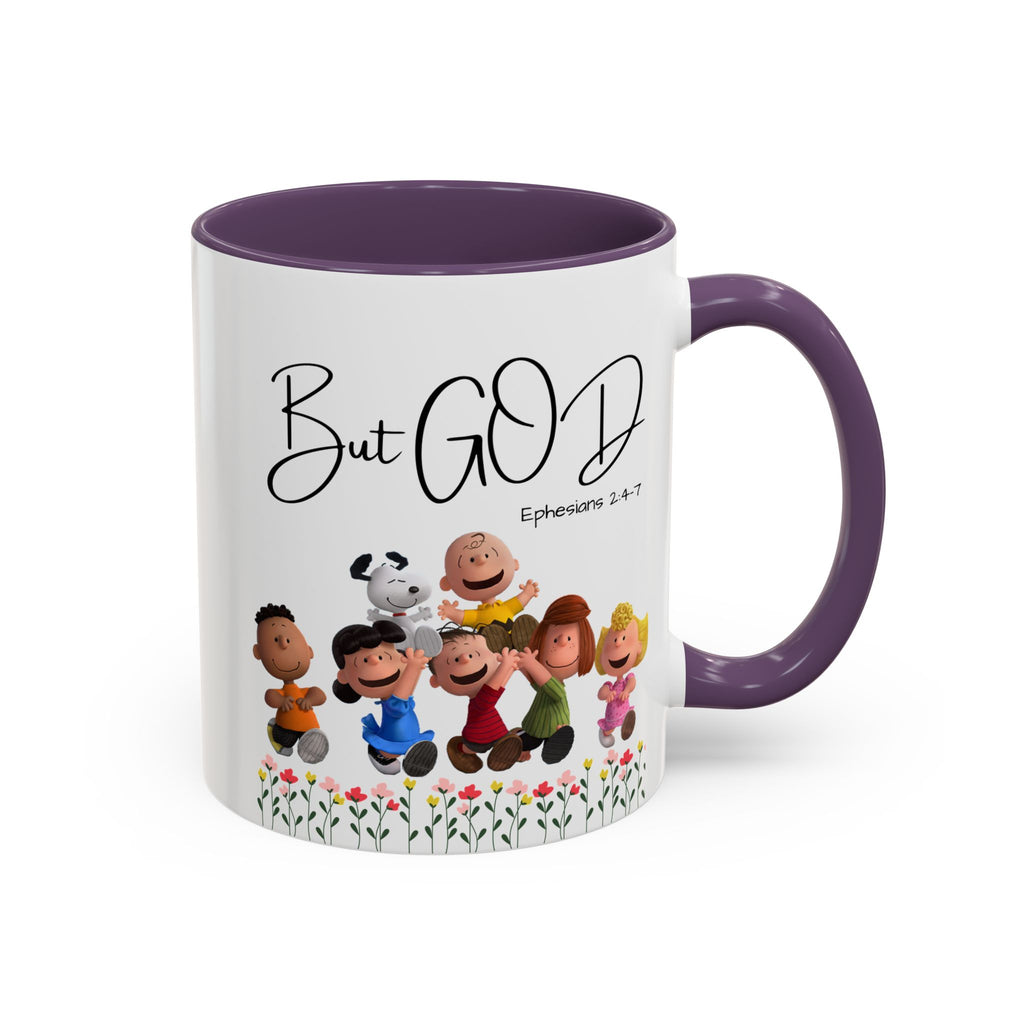 But God Scripture Coffee Mug — Genesis 50:20 Inspirational Heart Accent Mug (11/15oz)