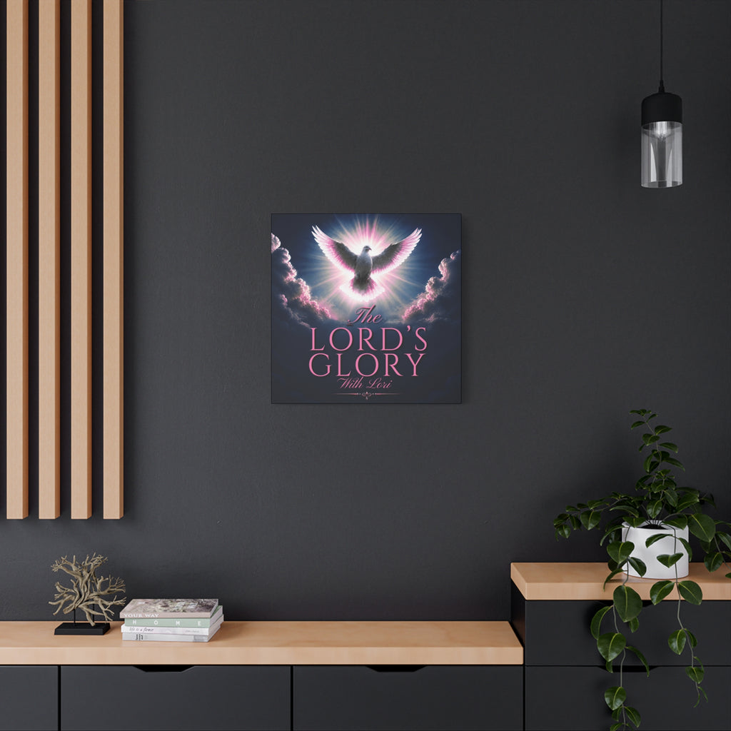 Christian Wall Art Canvas - "The Lord's Glory with Lori" Dove Print