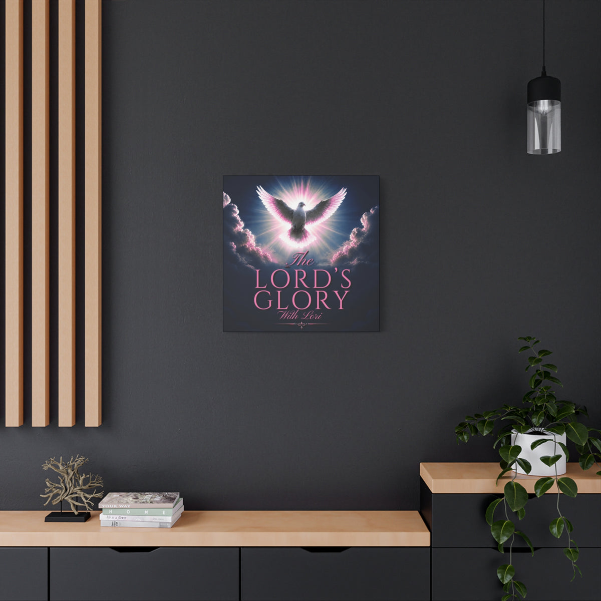 Christian Wall Art Canvas - "The Lord's Glory with Lori" Dove Print