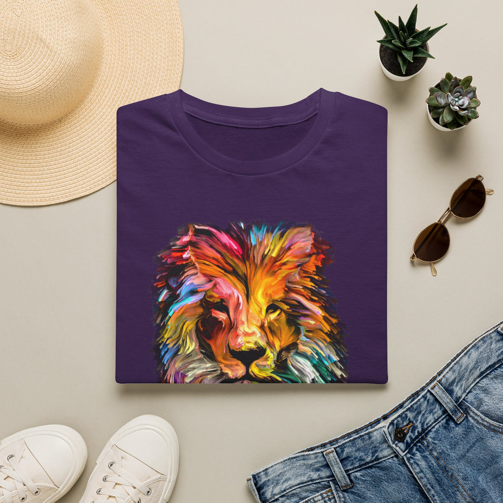 Lion of Judah Colorful Lion T-Shirt — "The Lion of Judah / Aryeh Yehudah" Graphic Tee