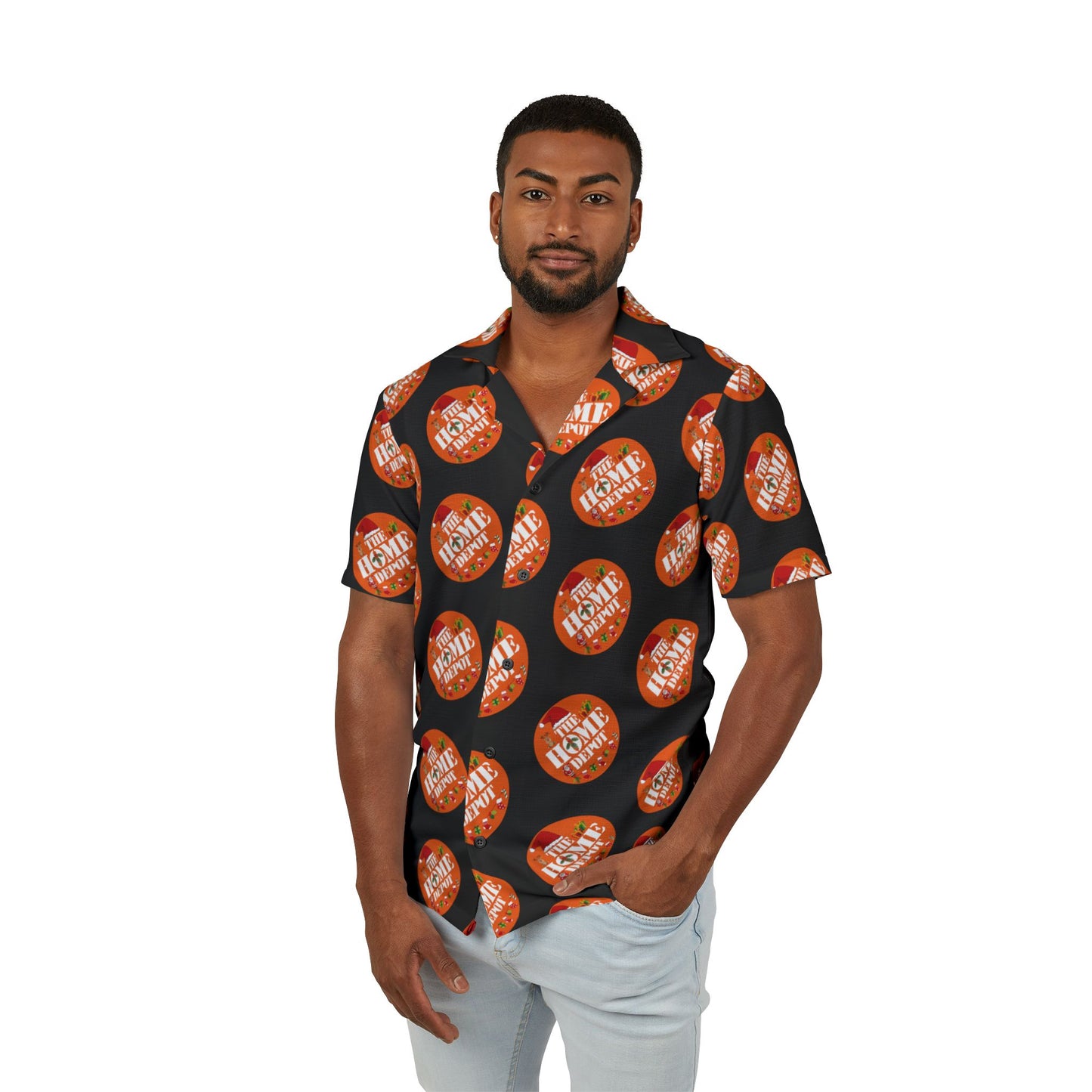 Home Depot Men's Hawaiian Camp Shirt (AOP)