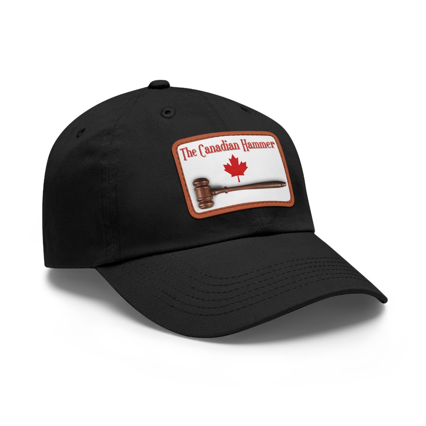 The Canadian Hammer / Barry Wunsch / #TheCanadianHammer Mom and Dad Hat with Leather Patch (Rectangle)