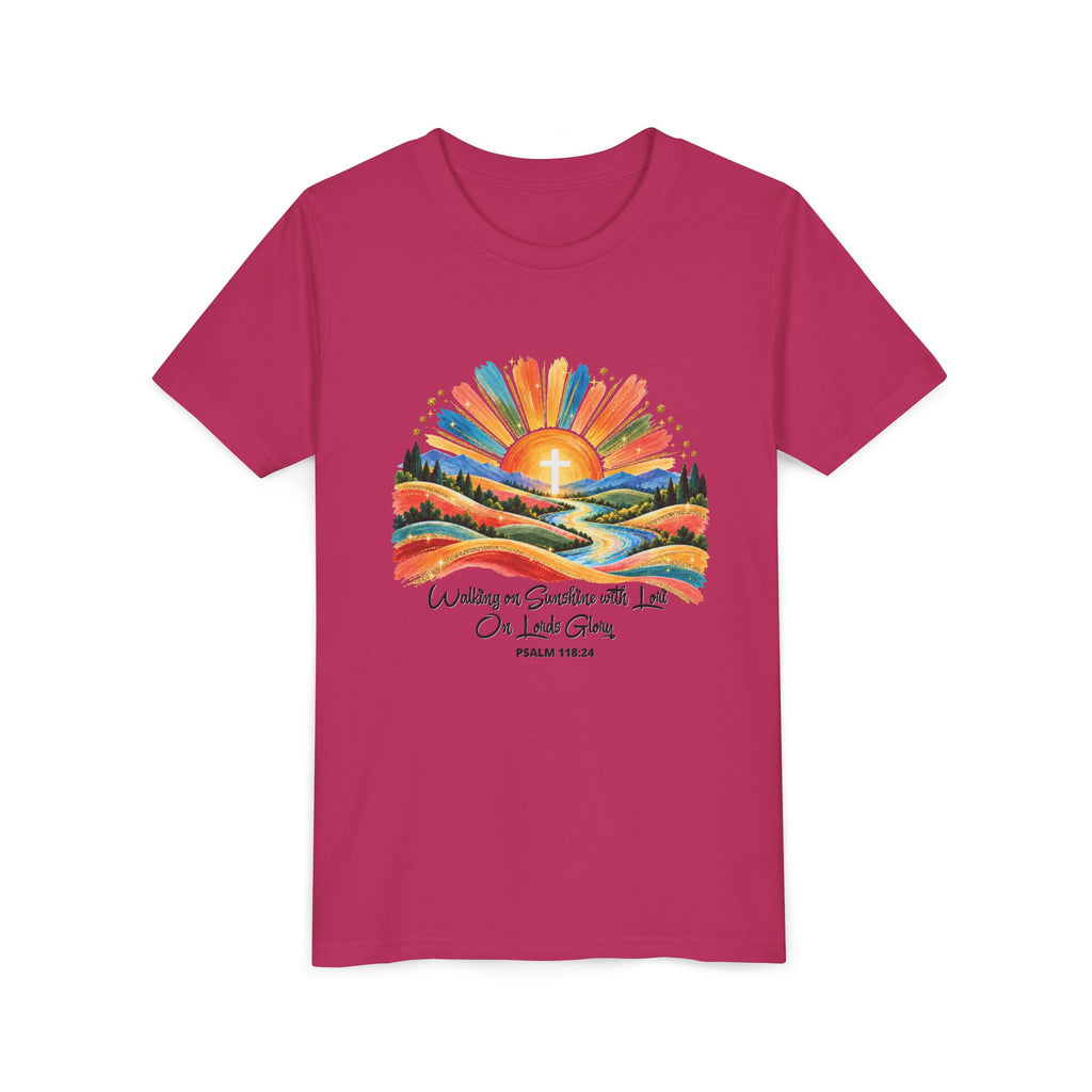 Youth Short Sleeve Tee – Walking On Sunshine with Lords Glory Design