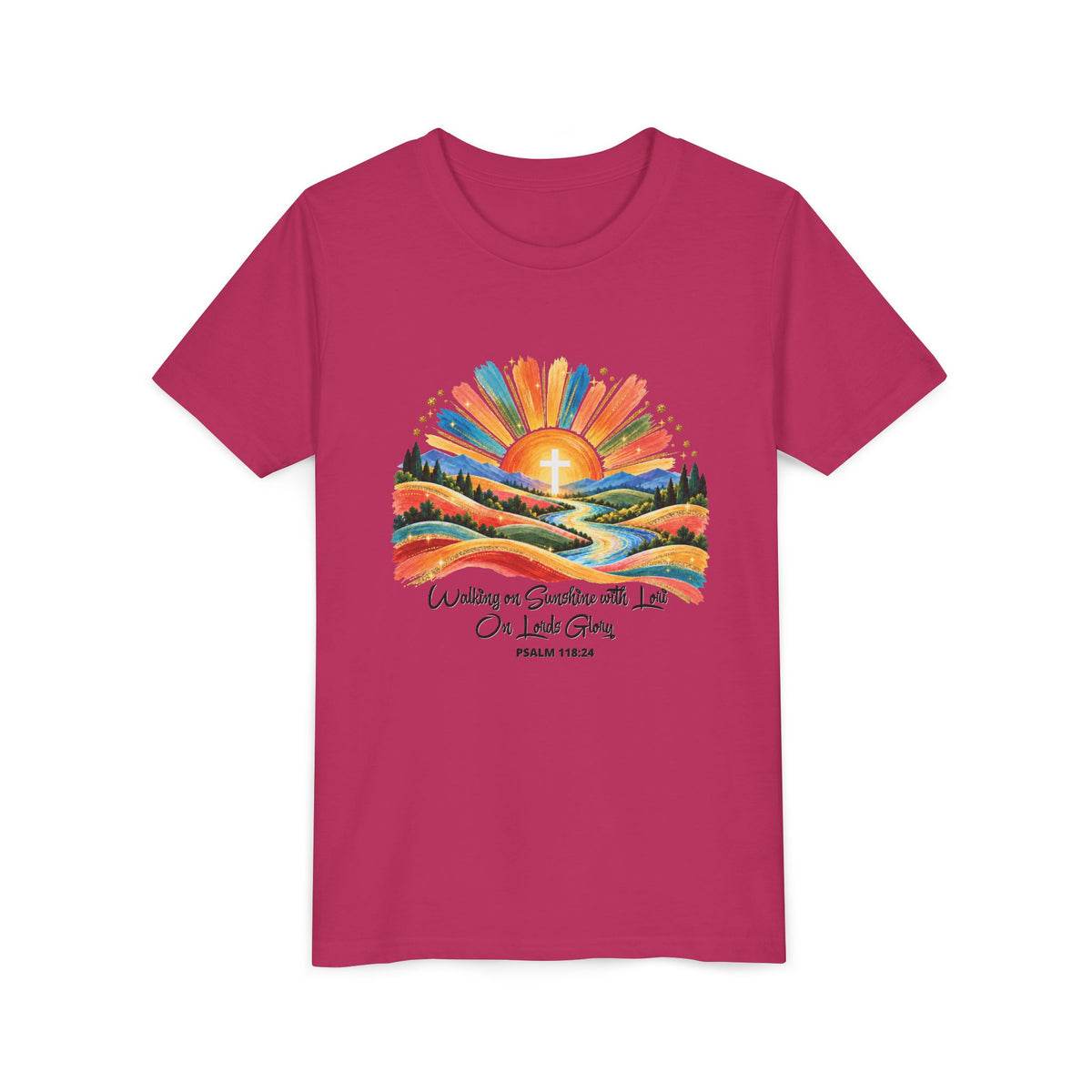 Youth Short Sleeve Tee – Walking On Sunshine with Lords Glory Design