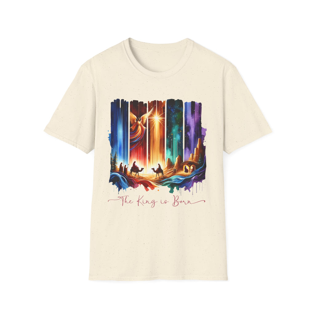 Vibrant Fantasy T-Shirt, Colorful Graphic Tee, Unisex Art Shirt, Great Gift for Fans, Unique Casual Wear, The King is Born Shirt