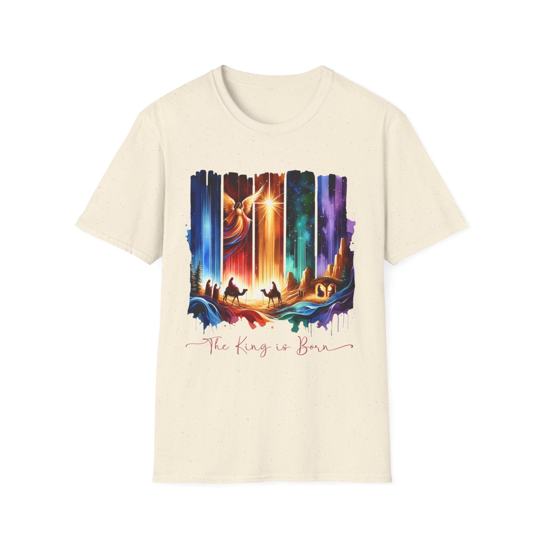 Vibrant Fantasy T-Shirt, Colorful Graphic Tee, Unisex Art Shirt, Great Gift for Fans, Unique Casual Wear, The King is Born Shirt