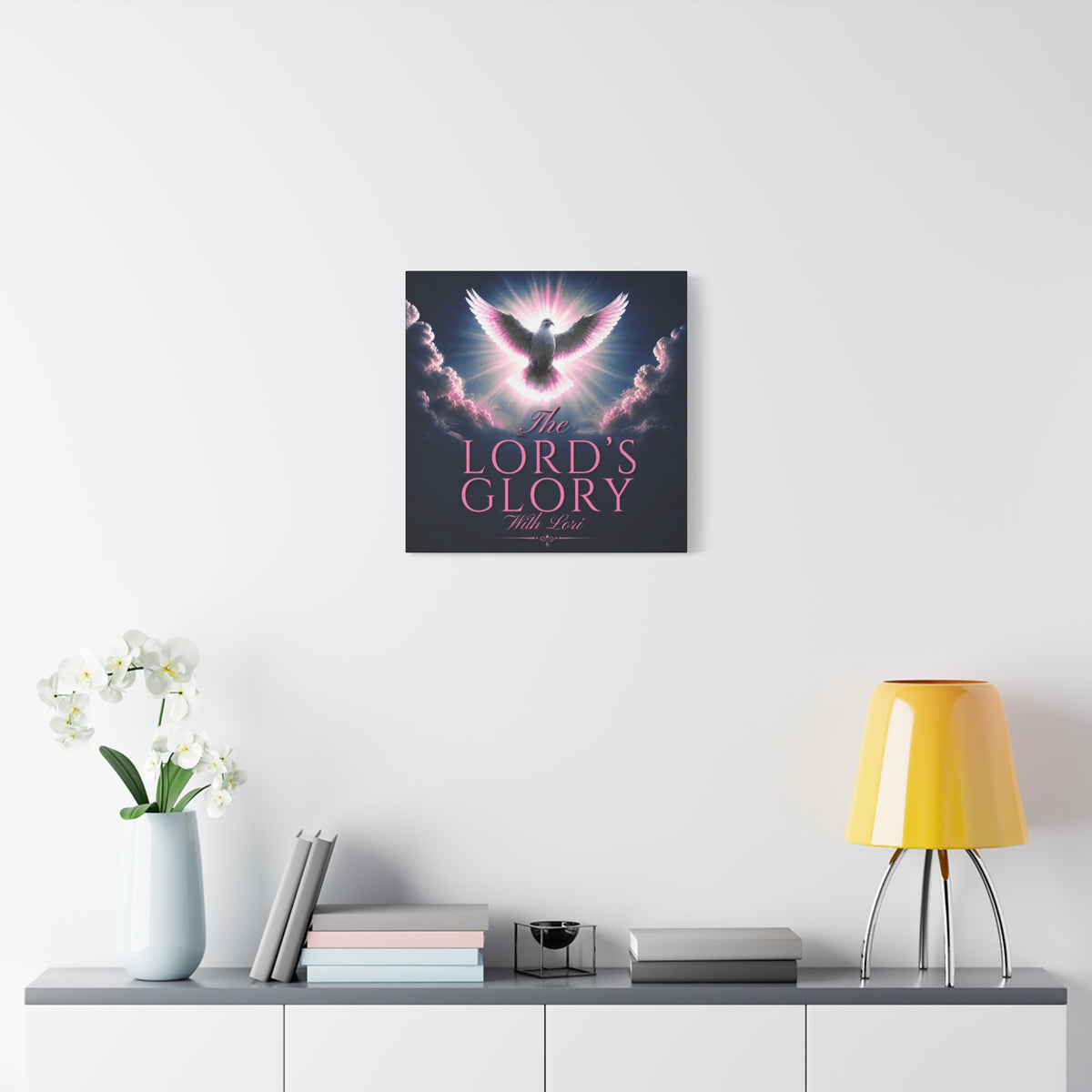 Christian Wall Art Canvas - "The Lord's Glory with Lori" Dove Print