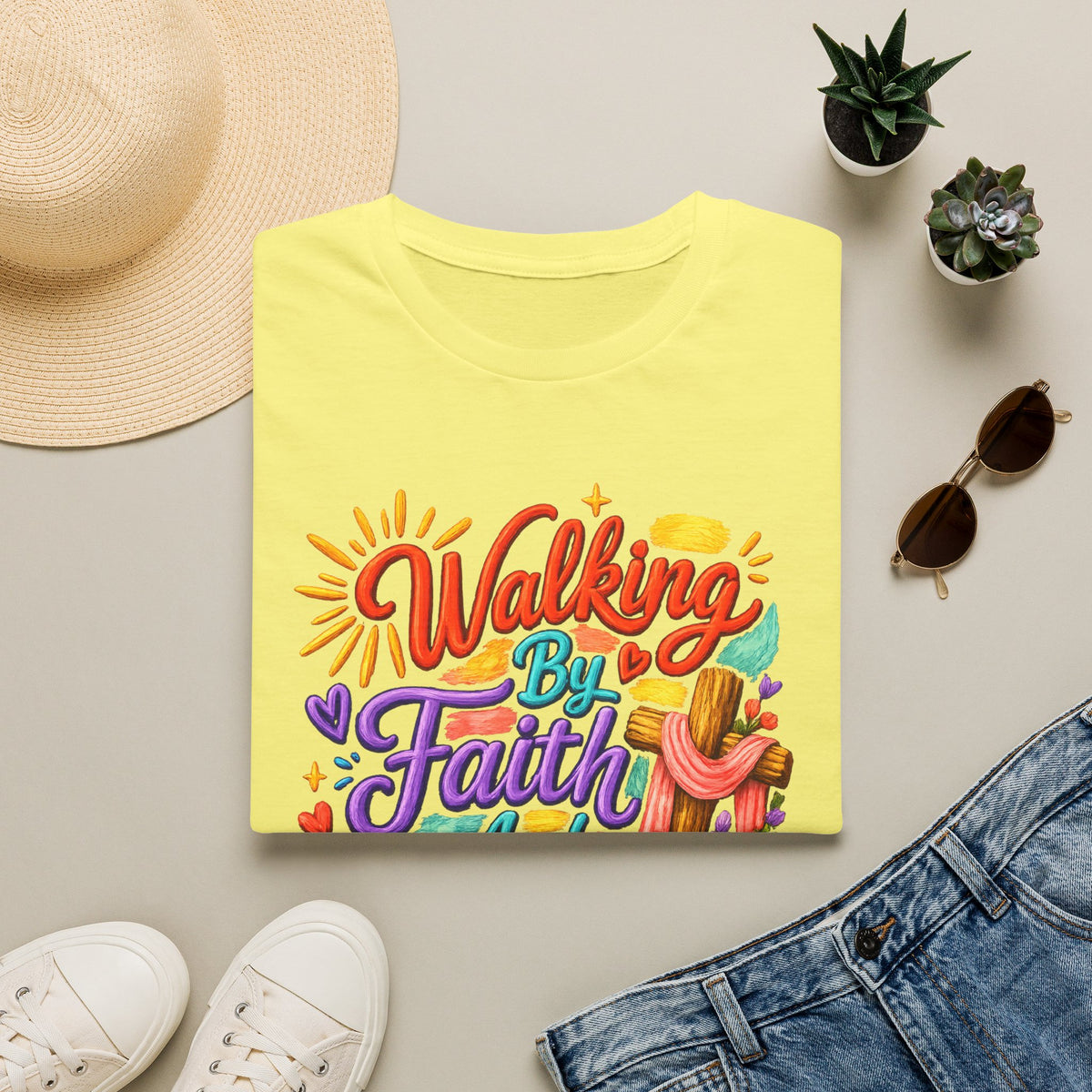 Walking By Faith and Sunshine T-Shirt