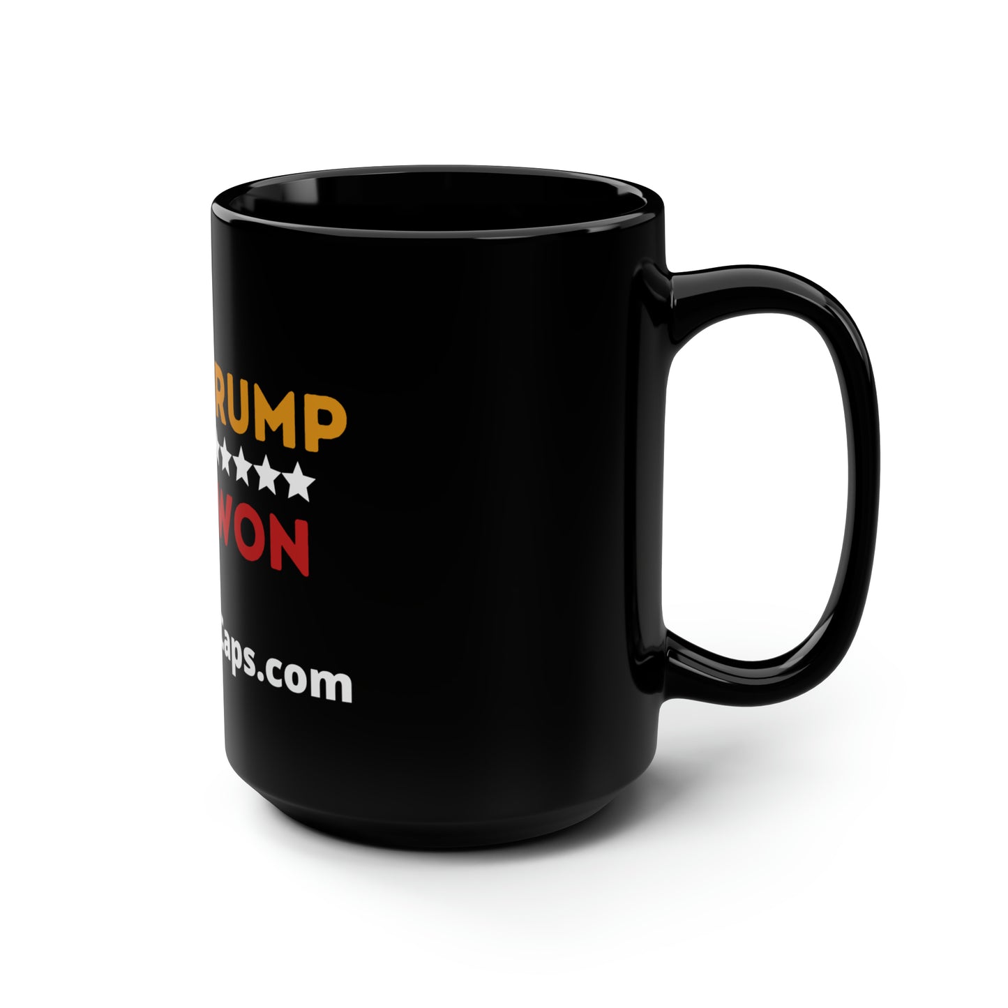 Trump Won Black Mug, 15oz